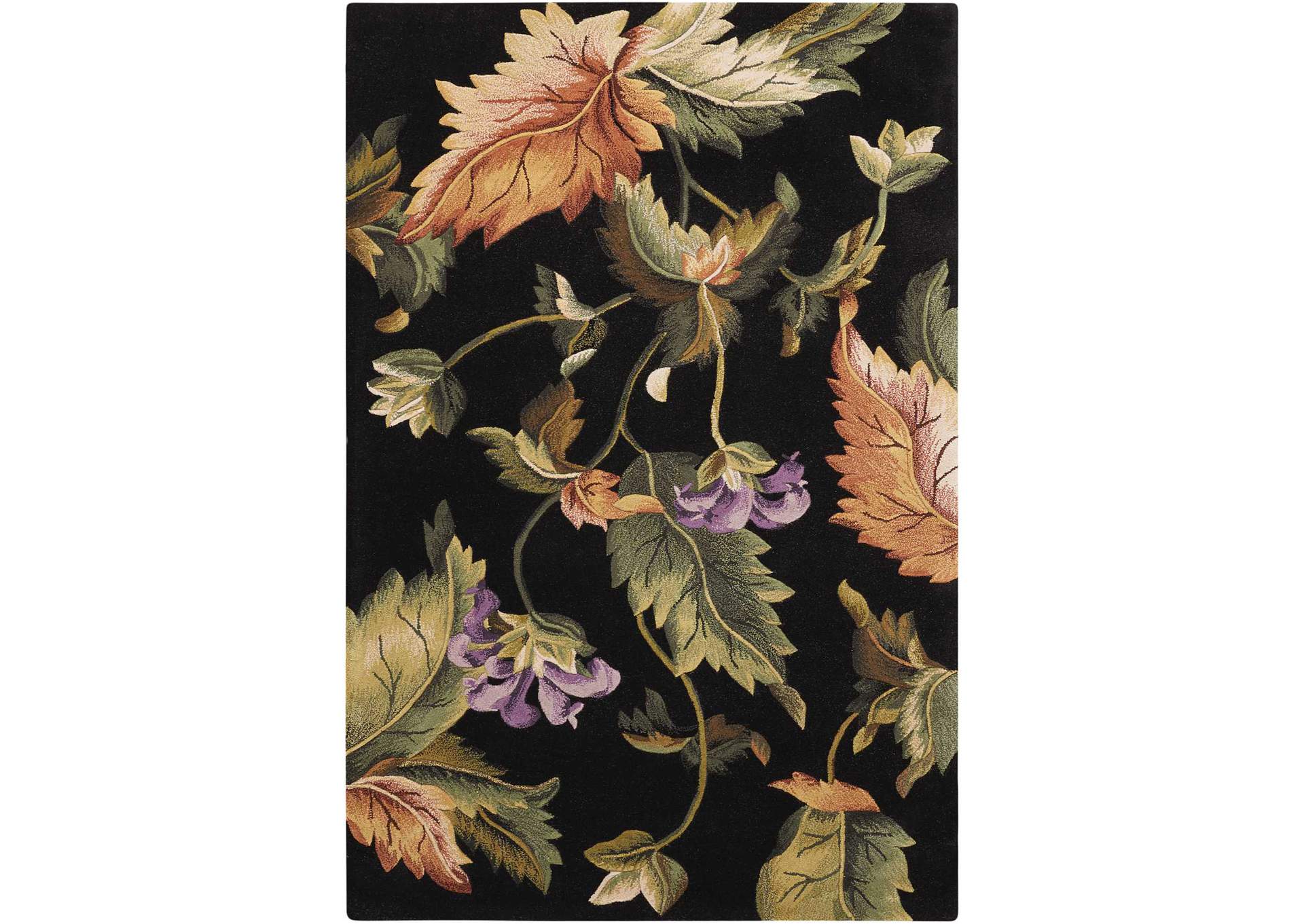 Nourison Tropics TS05 Black 4'x6' Area Rug,Nourison
