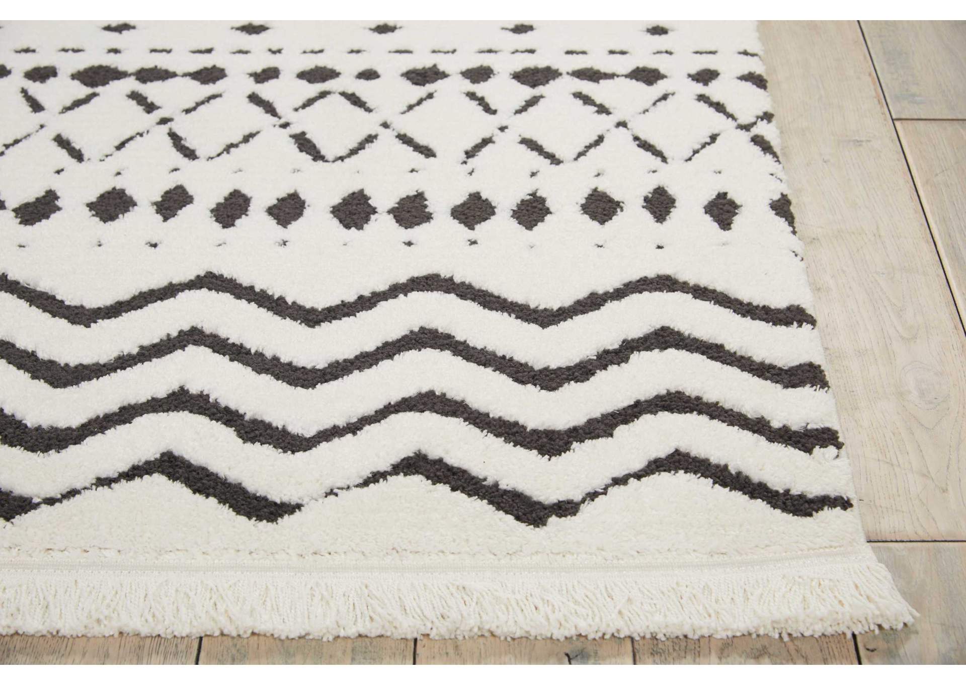Nourison Kamala DS501 White and Blue 9'x13' Oversized Rug,Nourison