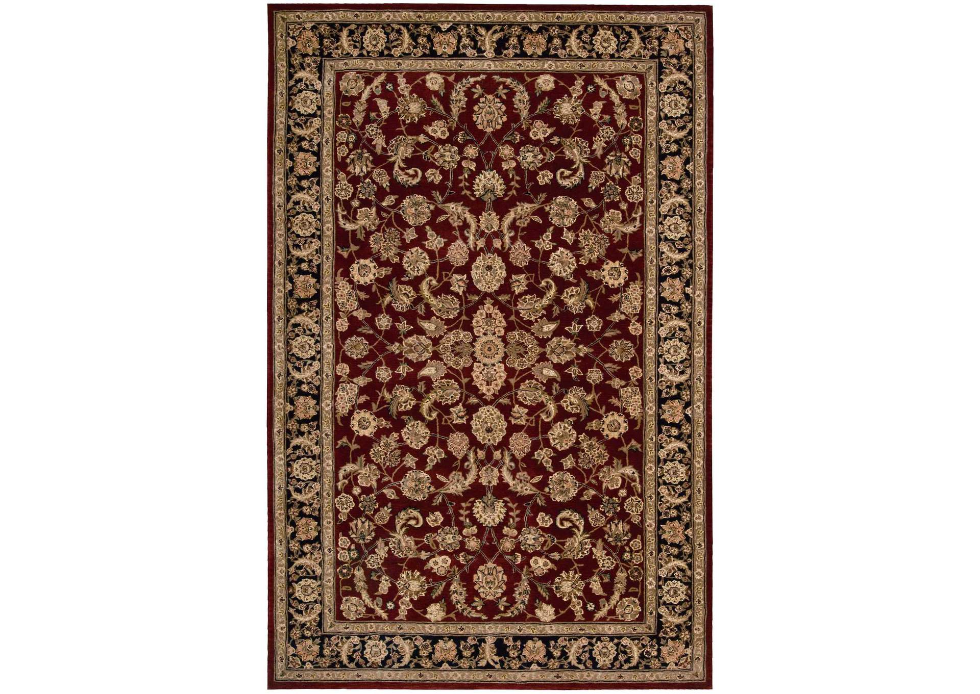 Nourison 2000 2002 Dark Red Multicolor 6'x9' Area Rug,Nourison