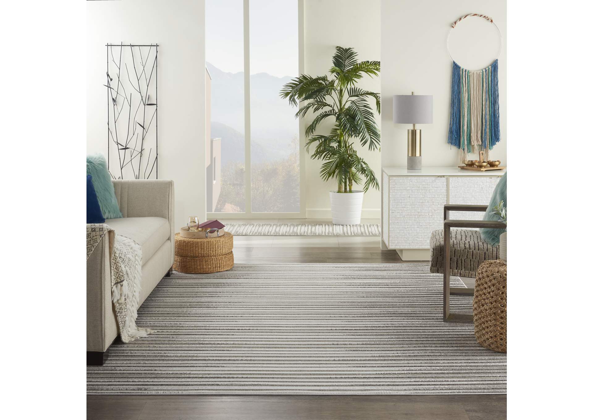 Nourison Key Largo 8'x10' Light Grey Area Rug,Nourison