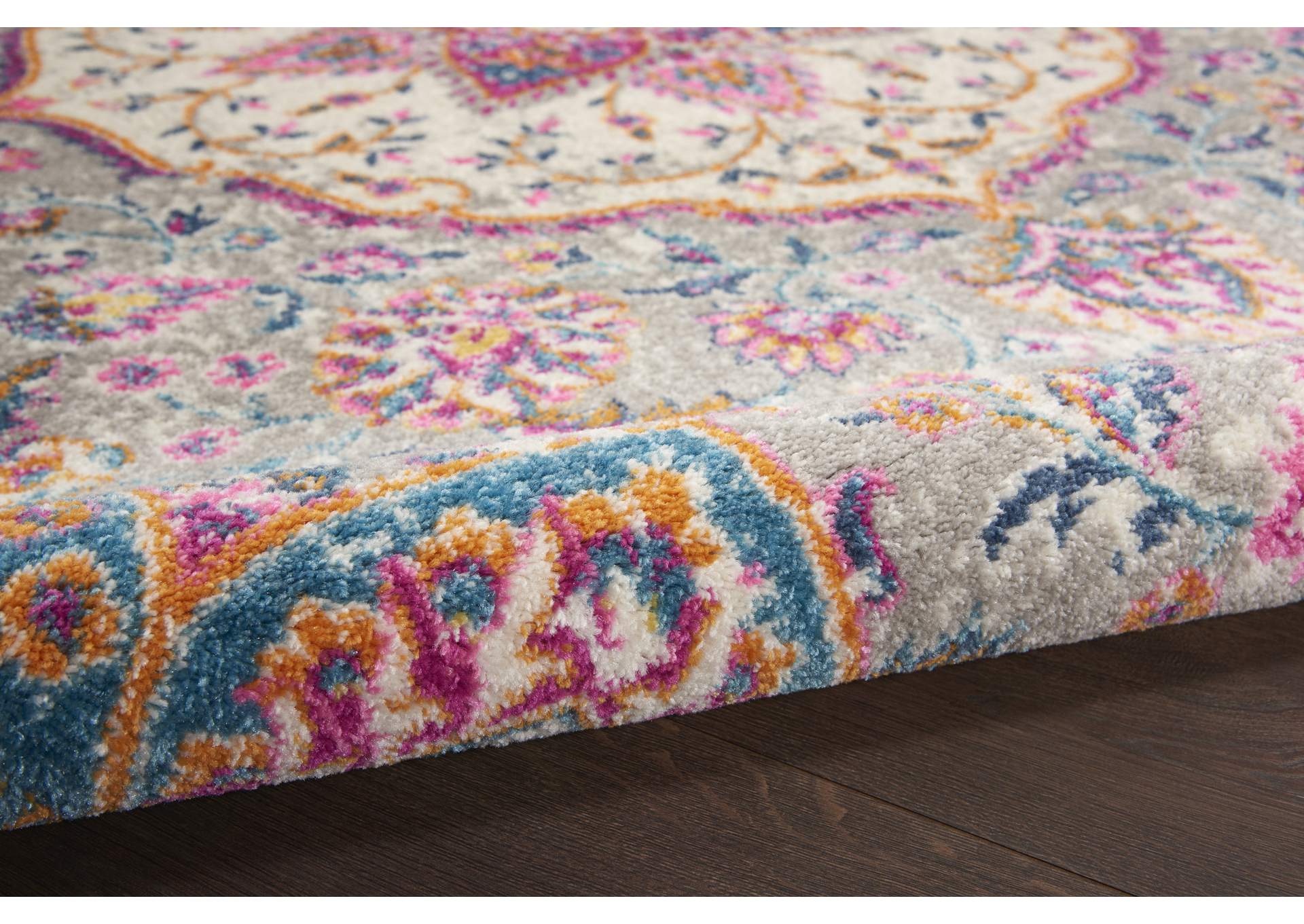 Nourison Passion Bohemian Grey Multi Colored Area Rug,Nourison