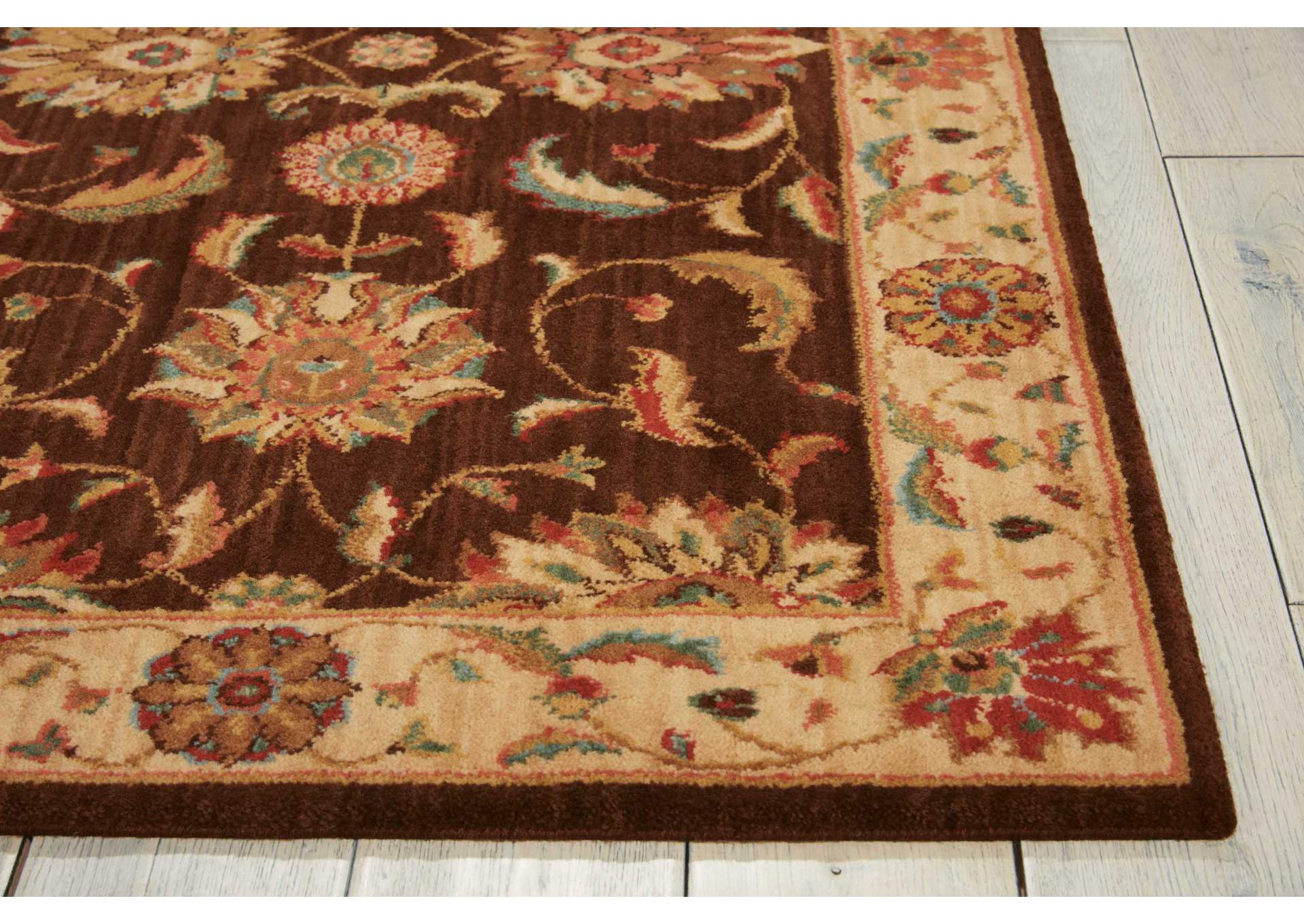Nourison Living Treasures LI04 Brown 12' Runner Hallway Rug,Nourison