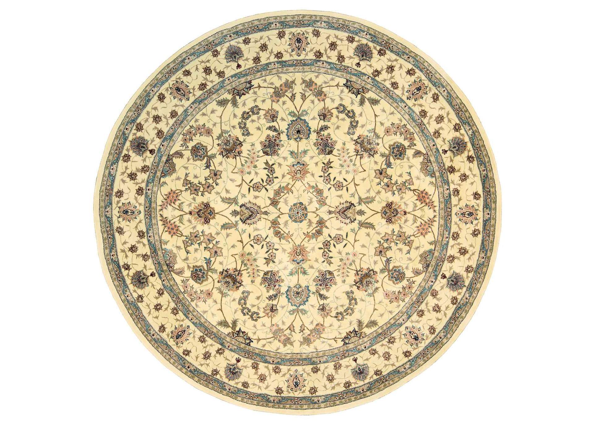 Nourison 2000 2023 Ivory 8' Round Area Rug,Nourison