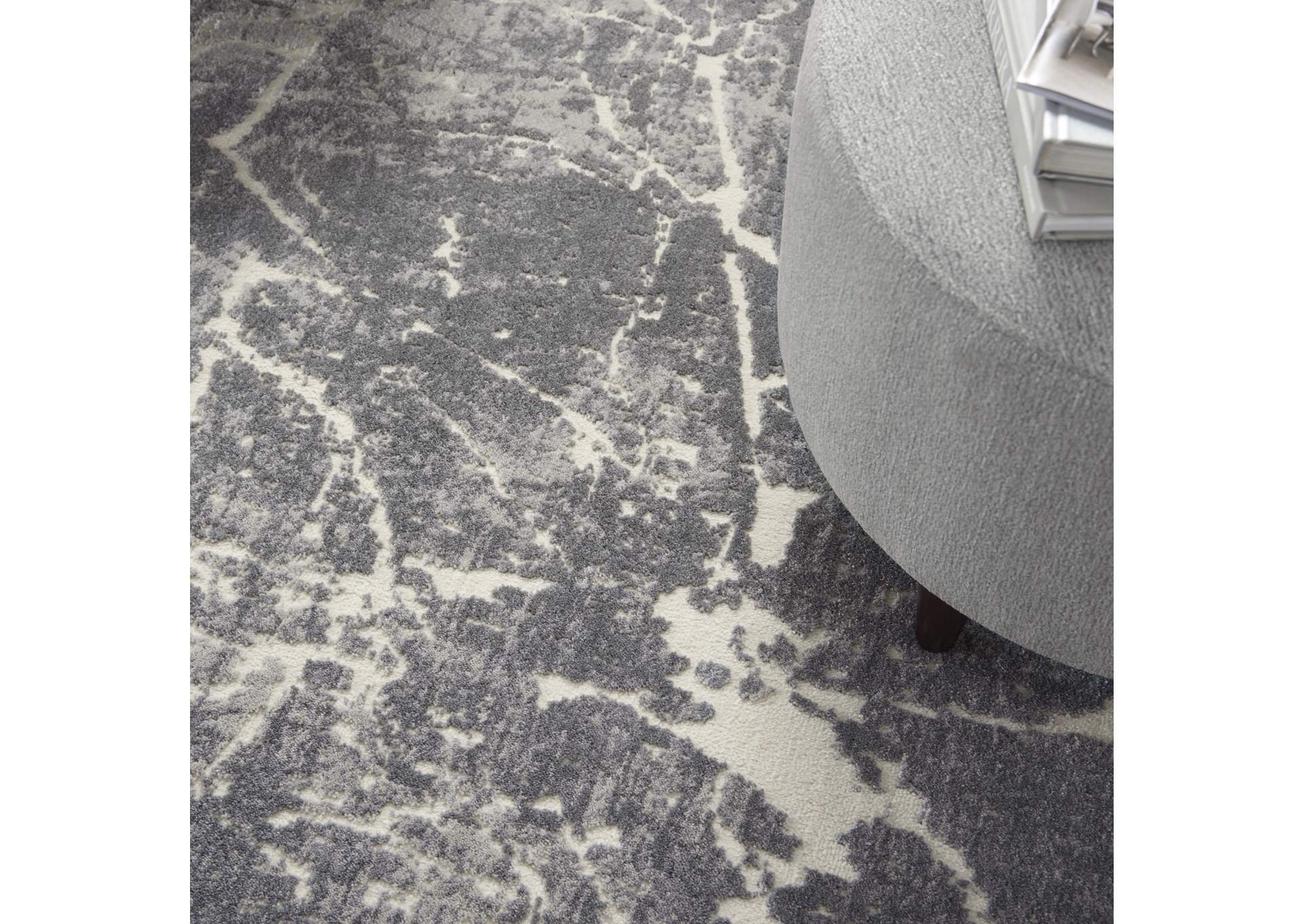 kathy ireland Home Sahara KI393 Charcoal Grey 4'x6' Area Rug,Nourison