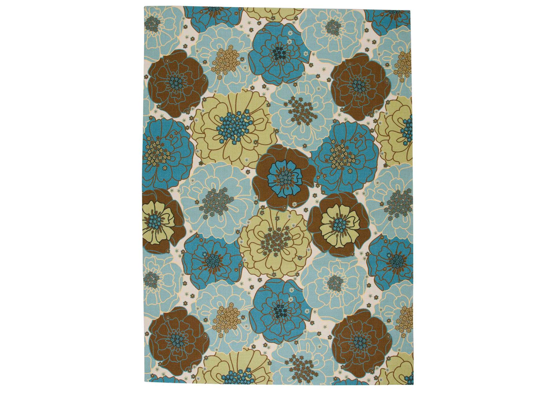 Nourison Home & Garden RS021 Blue 8'x11' Rug,Nourison