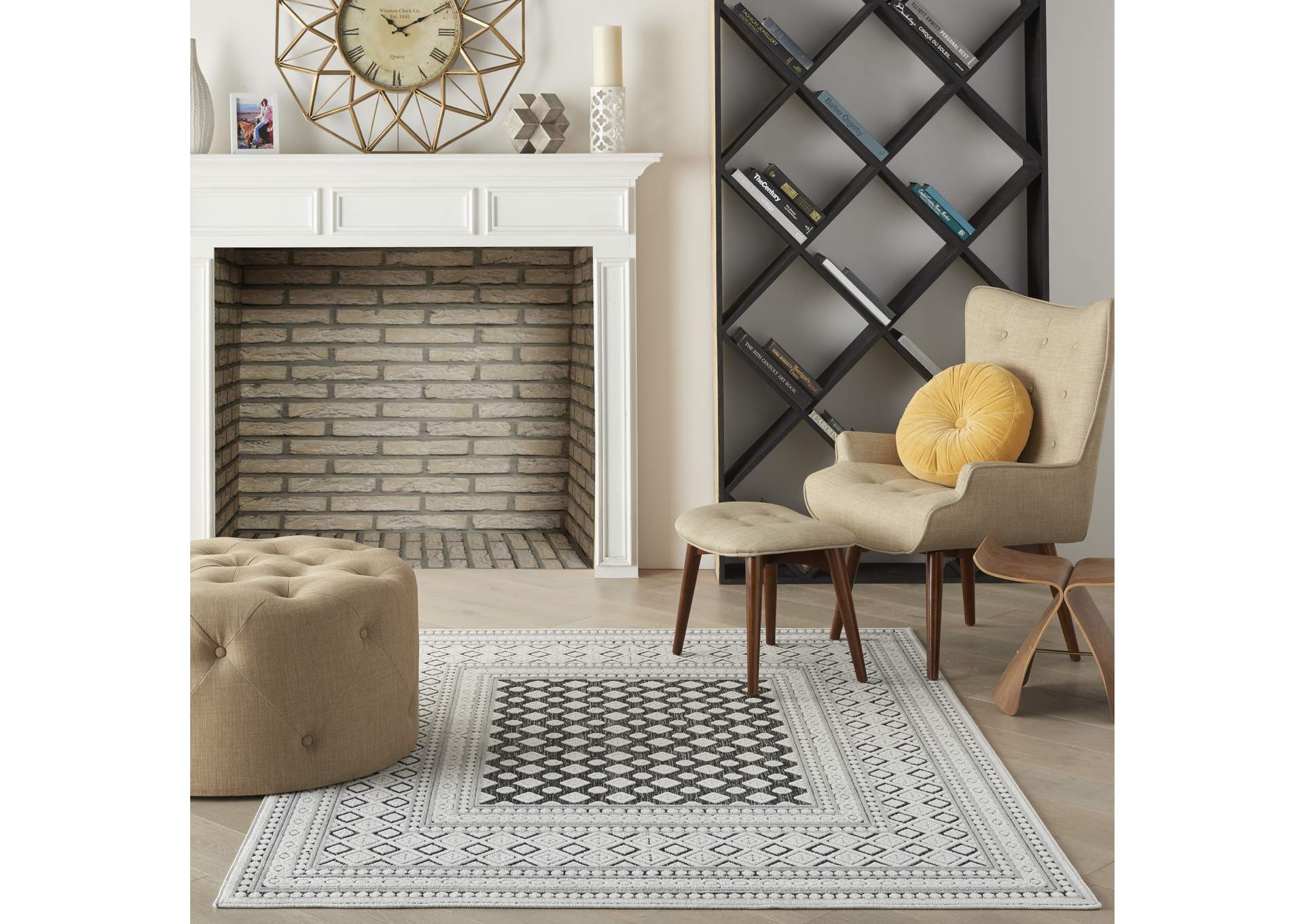 Nourison Key Largo 4'x6' Dark Grey Area Rug,Nourison