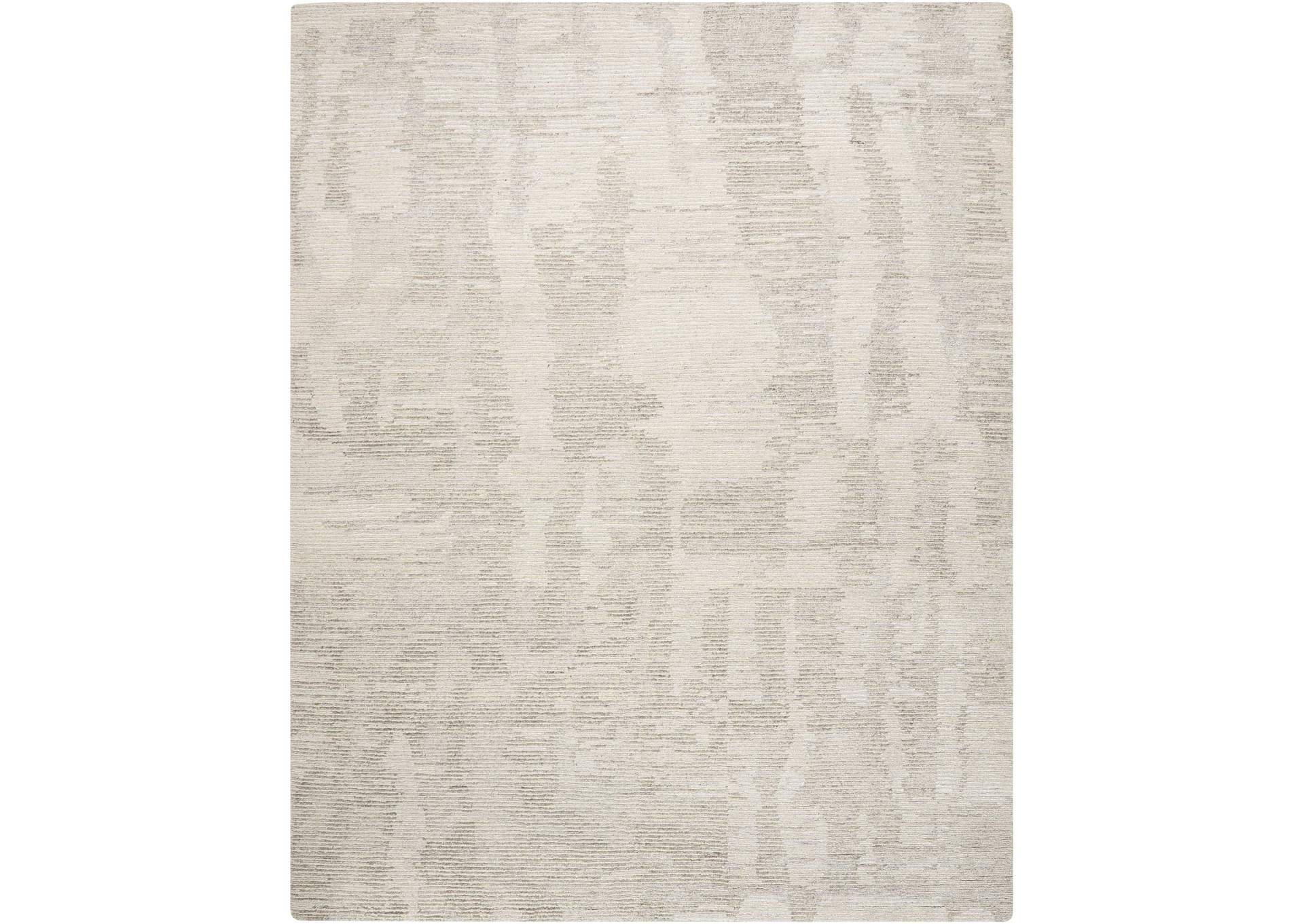 Nourison Ellora ELL01 Grey and White 8'x10' Large Handmade Rug,Nourison