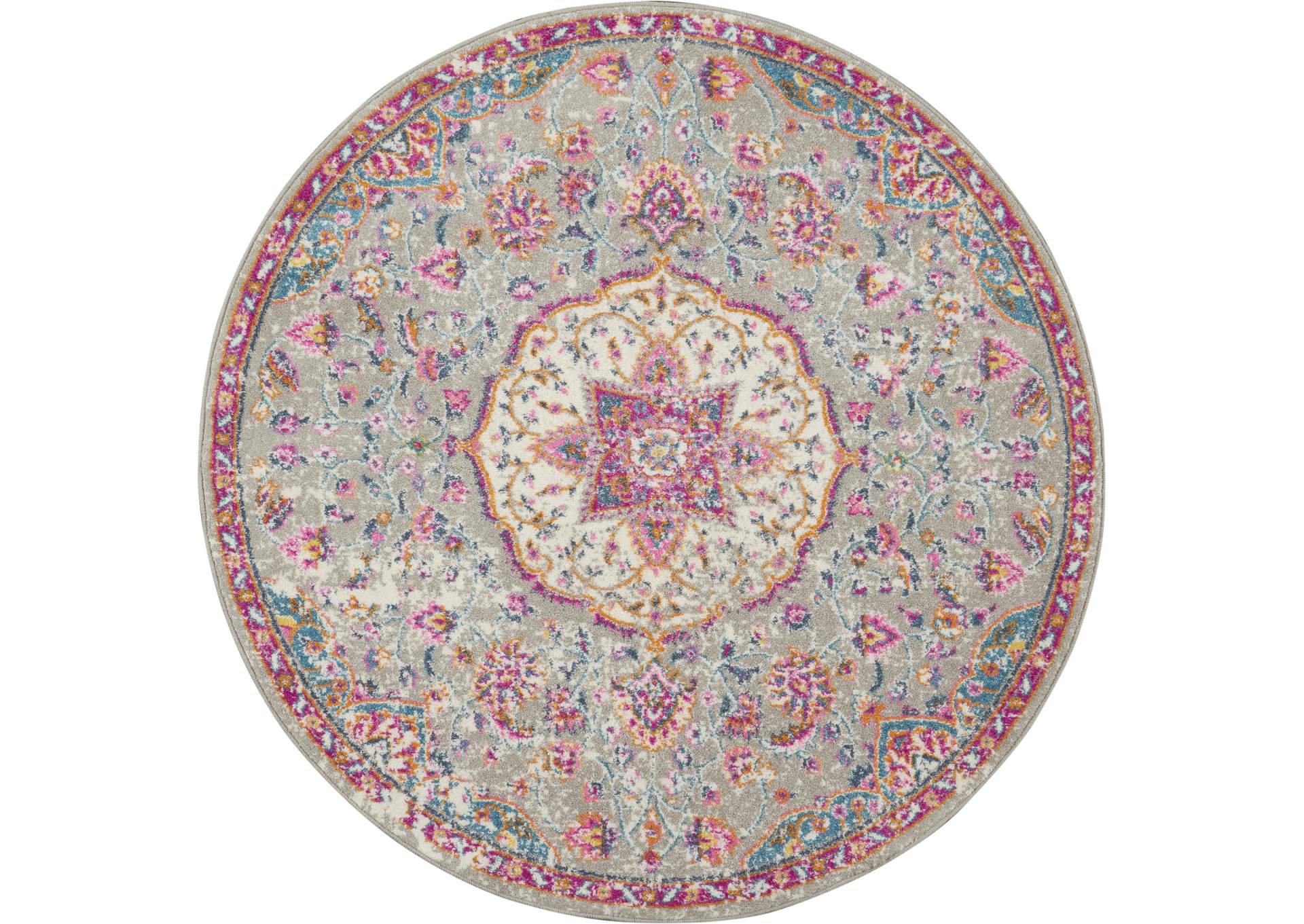 Nourison Passion Bohemian Grey Multi Colored Area Rug,Nourison