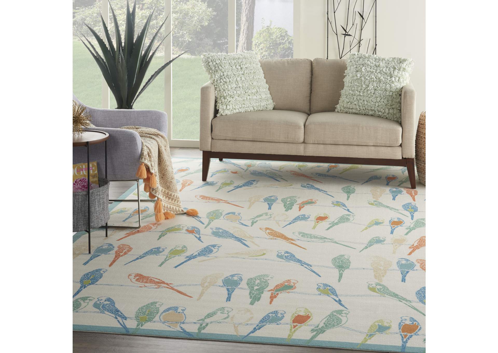 Waverly Sun N Shade SND52 Multicolor 10'x14' Rug,Nourison