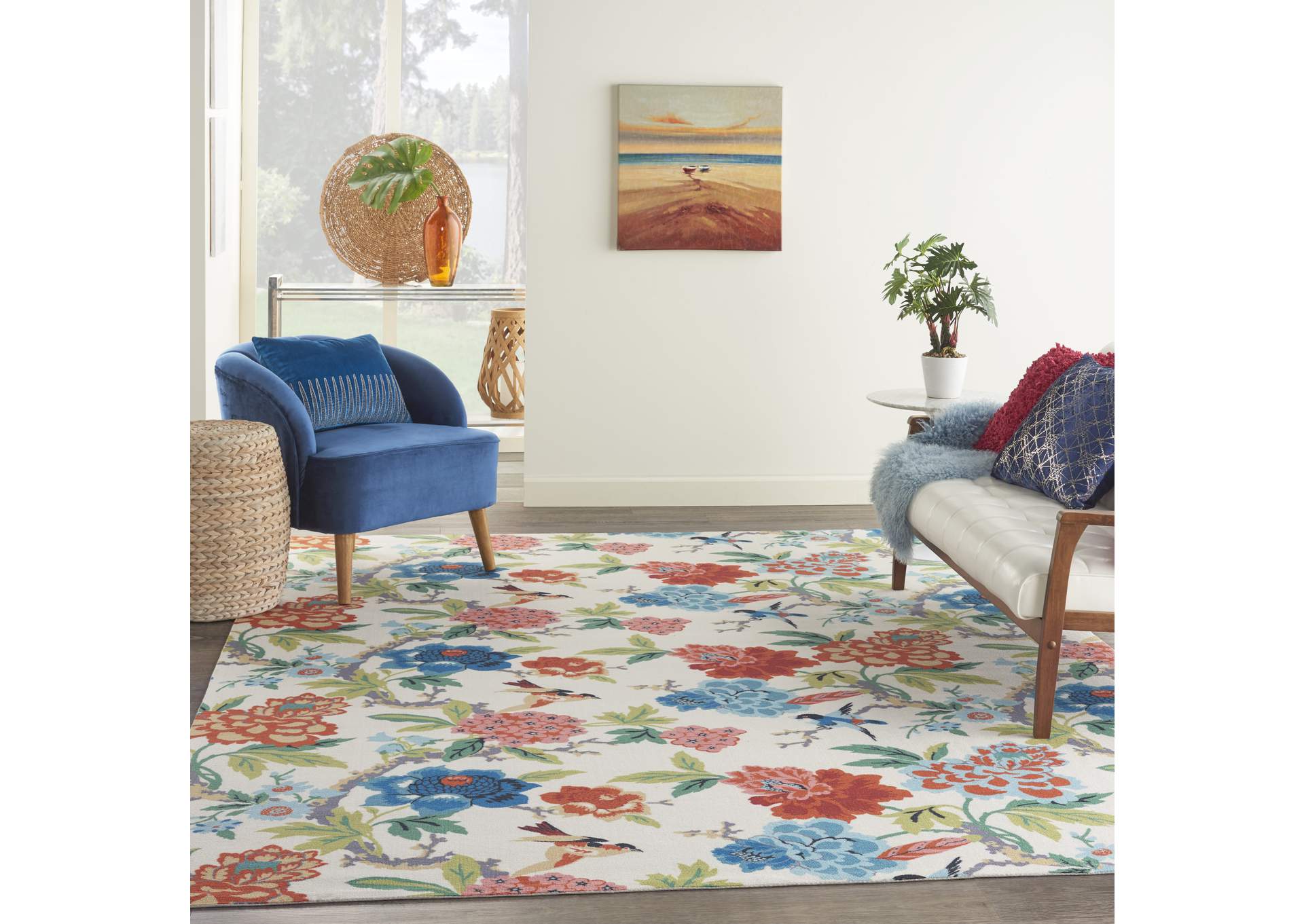Waverly Wav01/Sun & Shade 10' x 13' Area Rug,Nourison