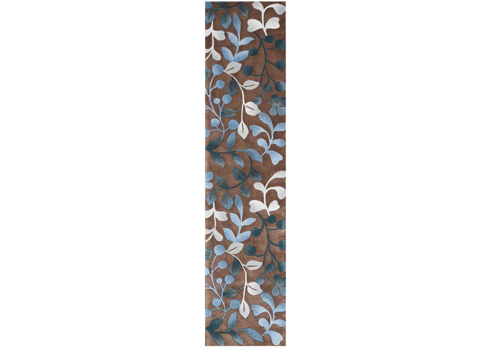 Nourison Contour CON02 Brown 10' Runner Hallway Rug,Nourison
