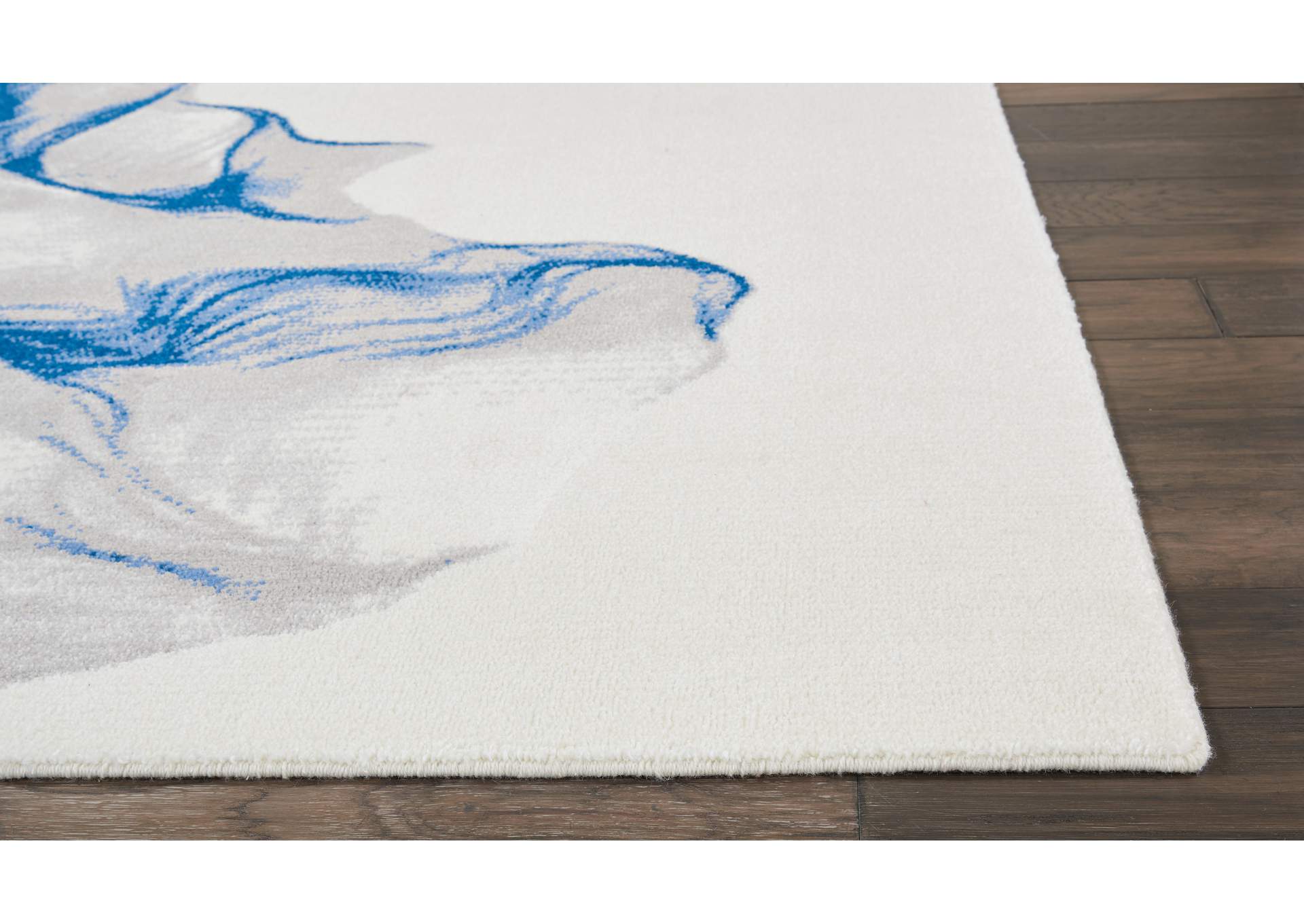 Nourison Twilight TWI27 Ivory and Blue 9'x12' Oversized Rug,Nourison