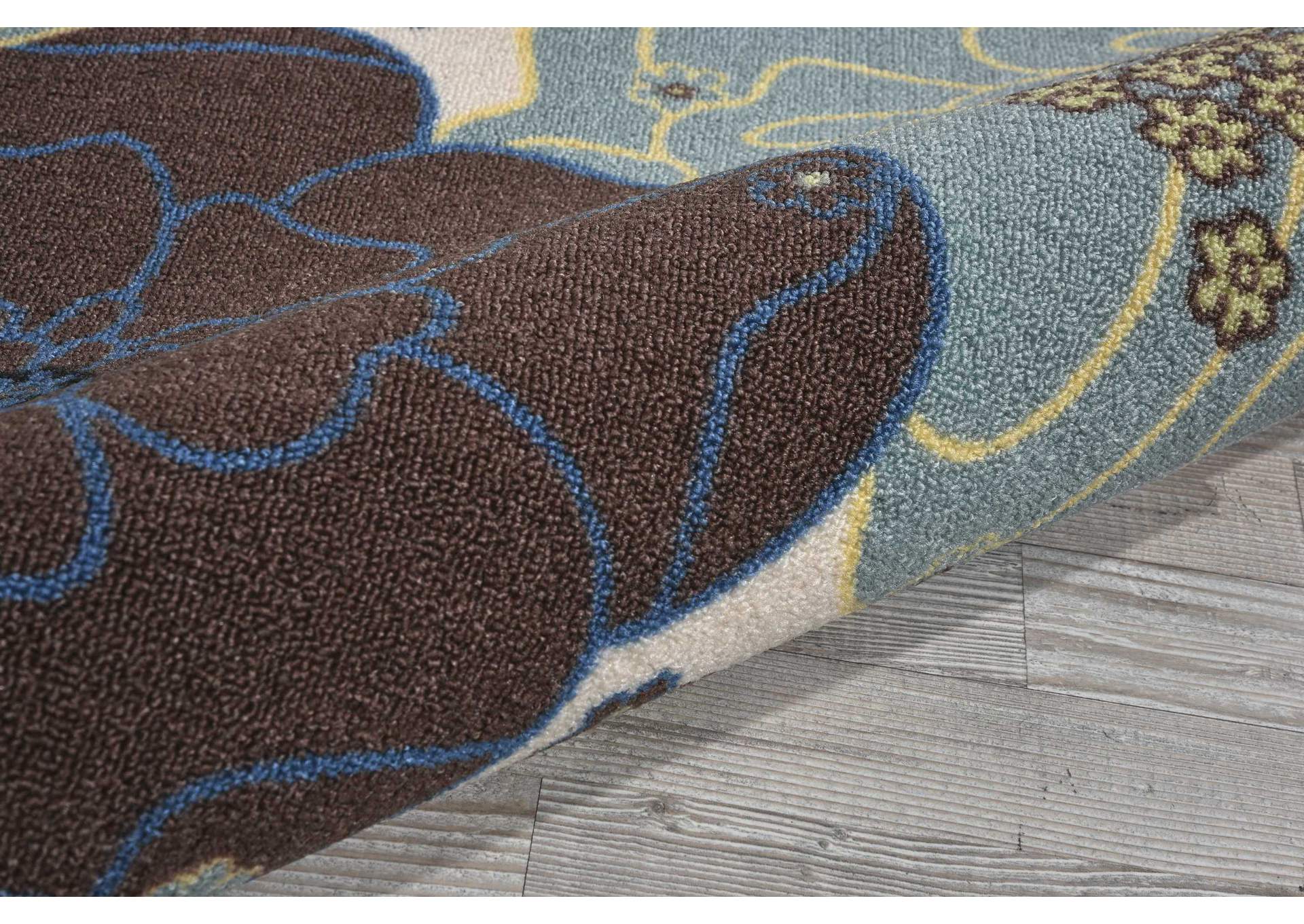 Nourison Home & Garden RS021 Blue 5' Square Area Rug,Nourison