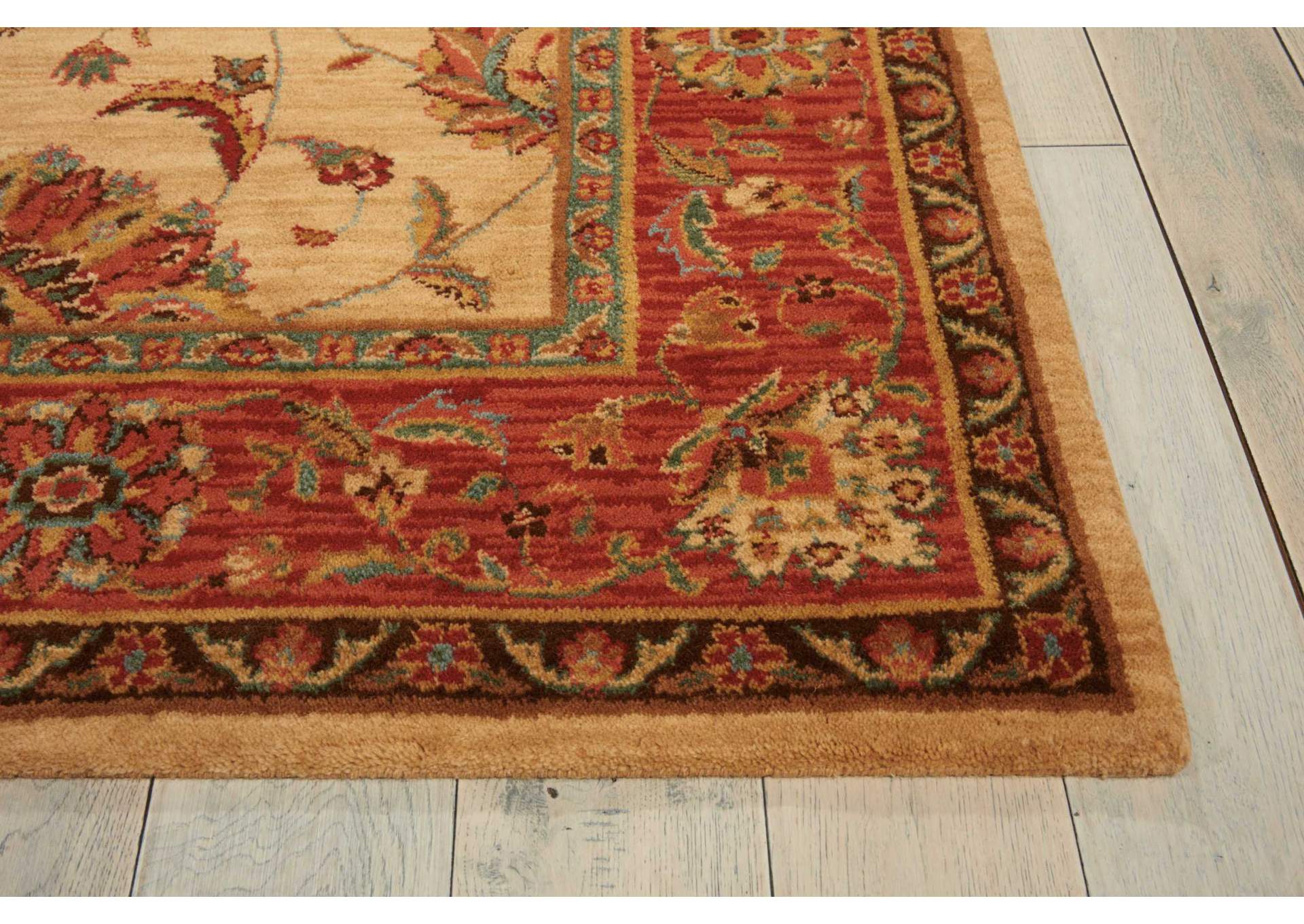 Nourison Living Treasures LI04 Beige Multicolor 8' Round Rug,Nourison