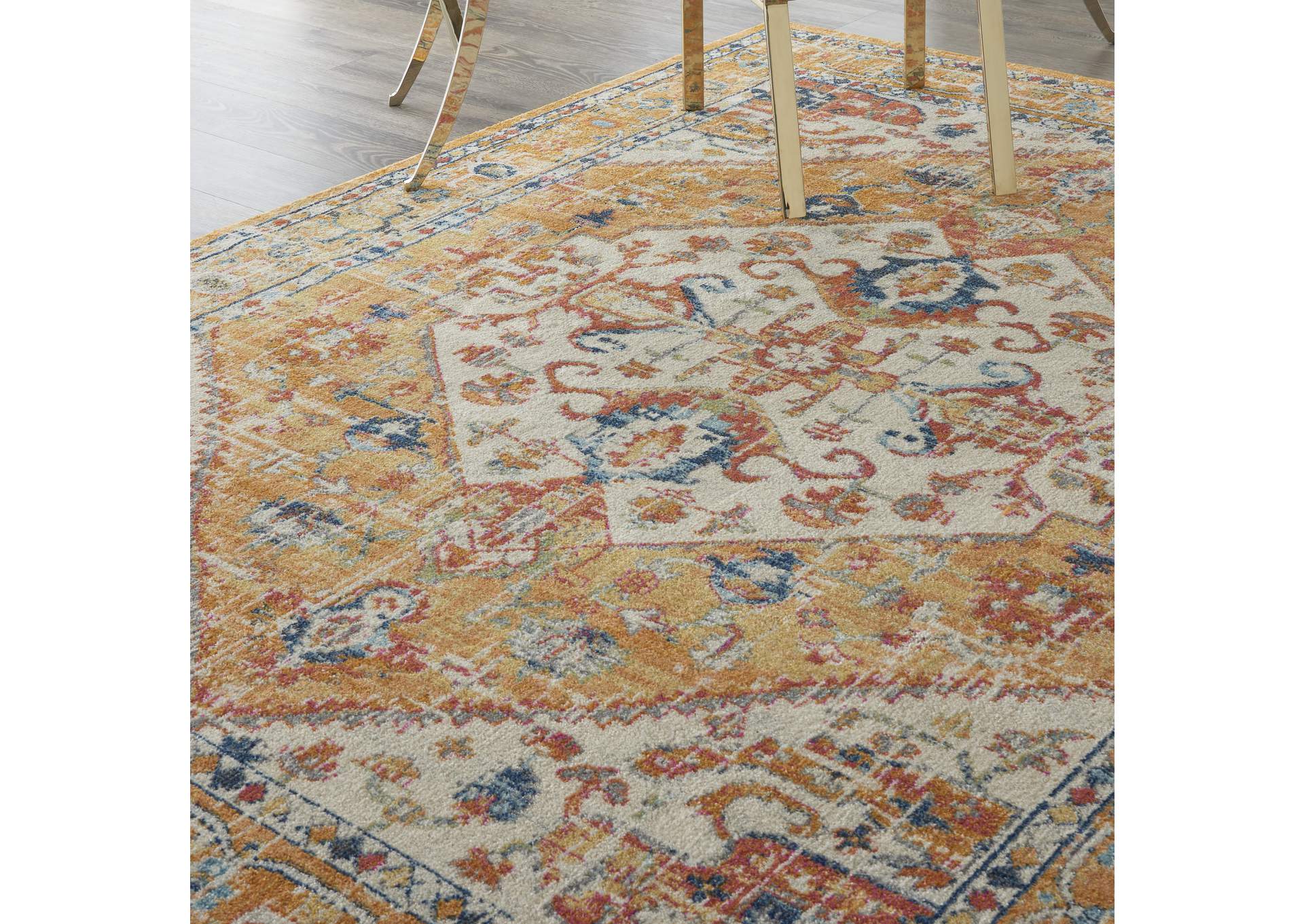 Nourison Passion 7' x 10' Ivory and Yellow Area Rug,Nourison