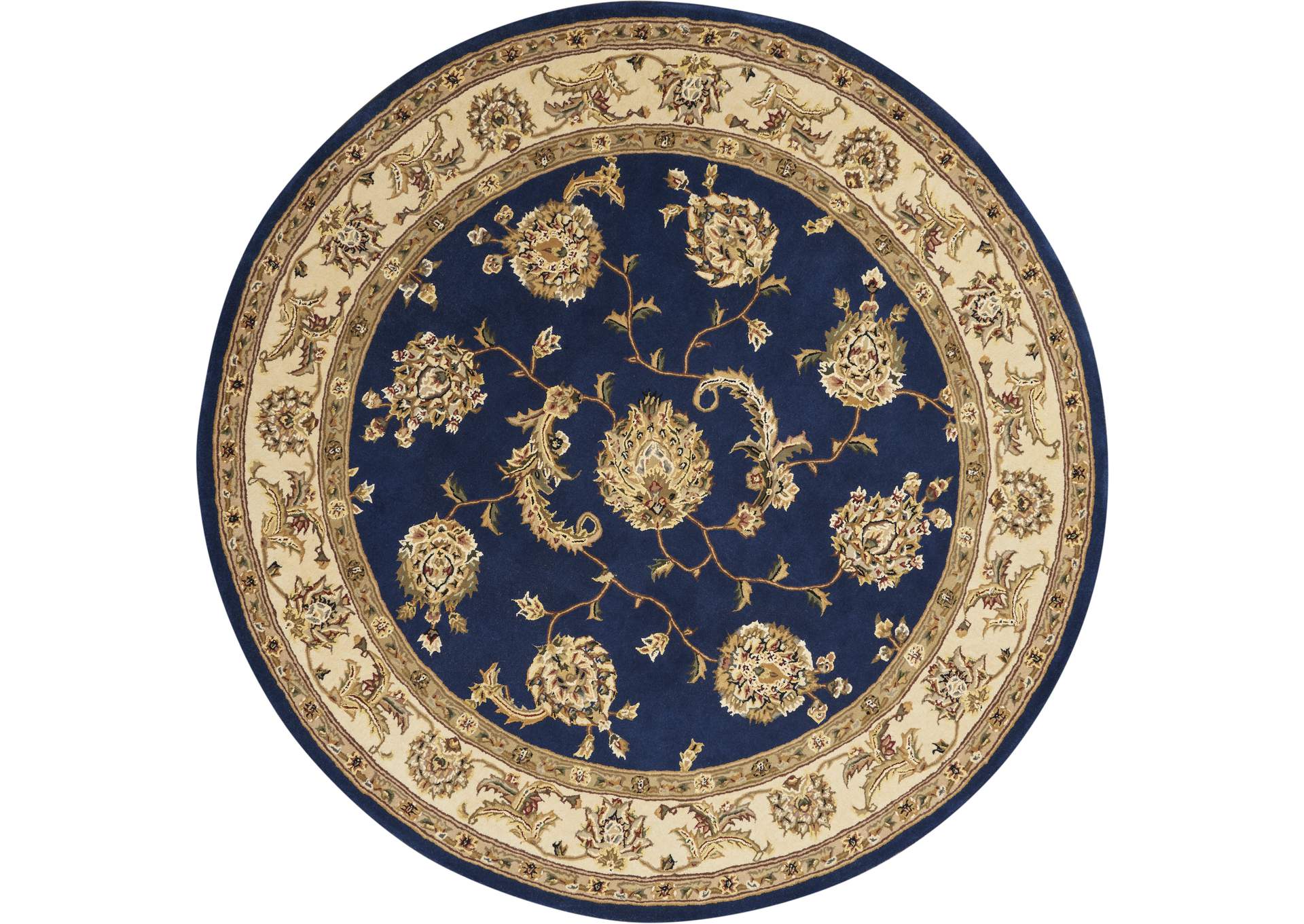 Nourison 2000 6' Round Navy Area Rug,Nourison