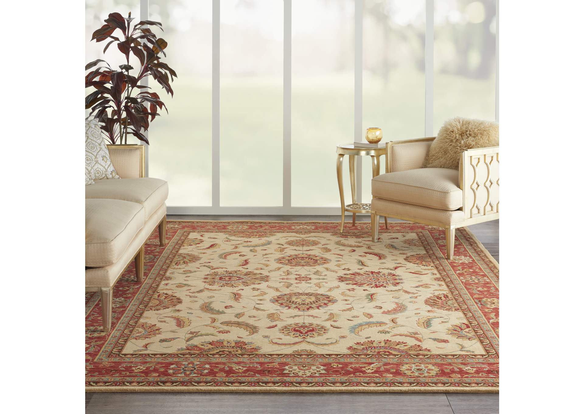 Nourison Living Treasures LI04 Beige Multicolor 8'x11' Rug,Nourison