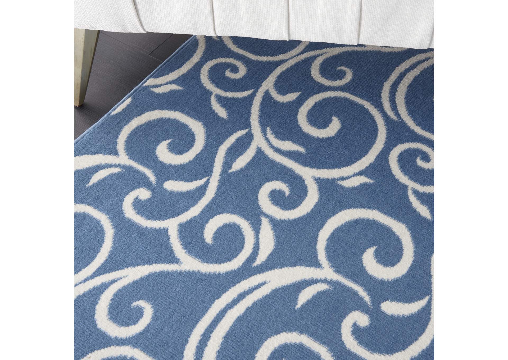 Nourison Grafix GRF19 Blue 8'x10' Large Rug,Nourison