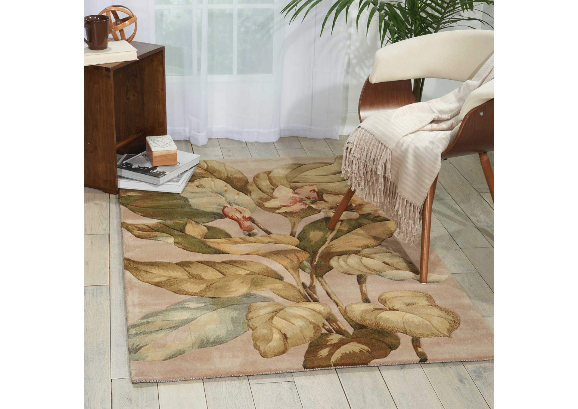 Nourison Tropics TS04 Beige 4'x6' Area Rug,Nourison
