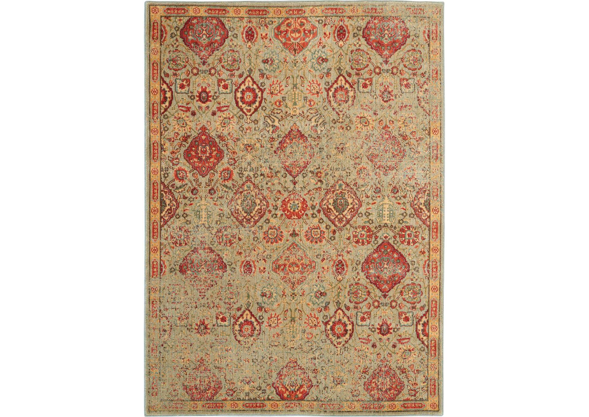 Nourison Somerset ST90 Light Green 5'x8' Oriental Area Rug,Nourison