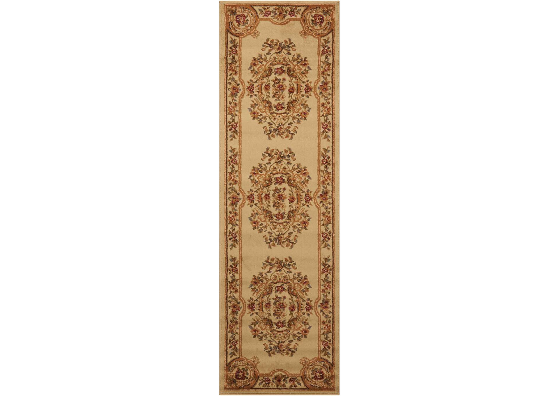 Nourison Paramount PAR37 Beige 7' Runner Hallway Rug,Nourison