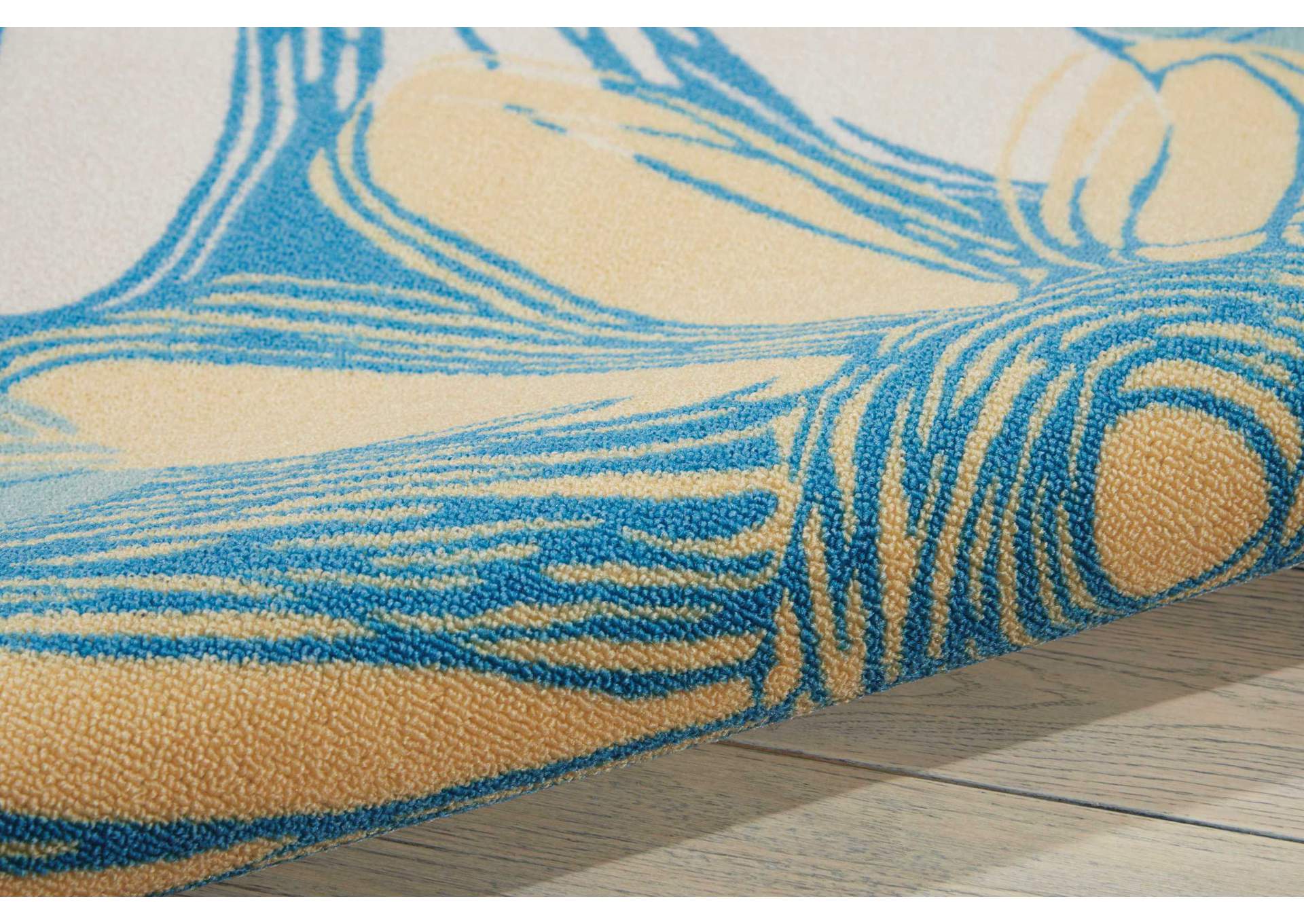 Nourison Home & Garden RS022 Blue 4'x6' Area Rug,Nourison