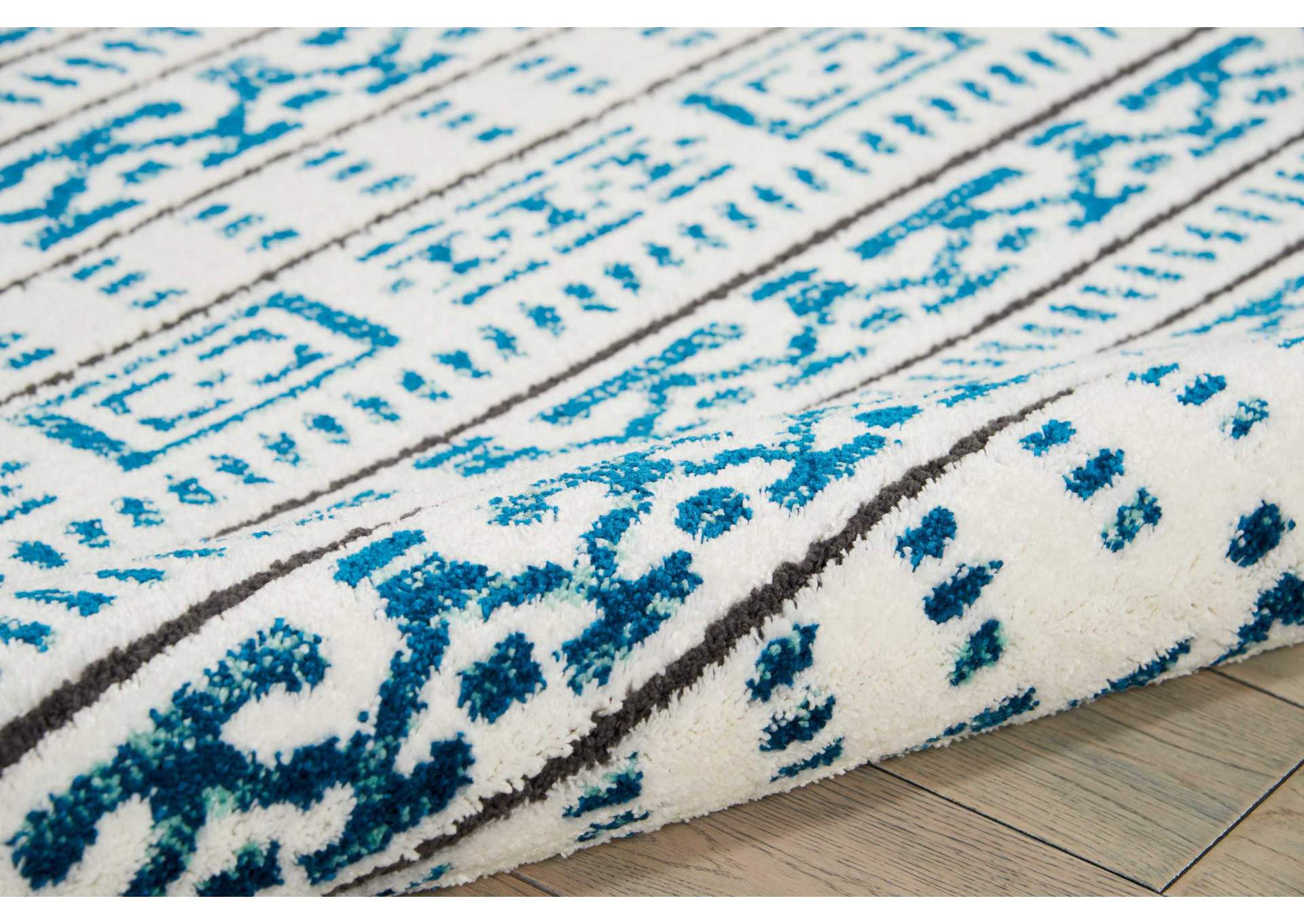 Nourison Kamala DS503 Blue and White 8'x11' Oversized Rug,Nourison