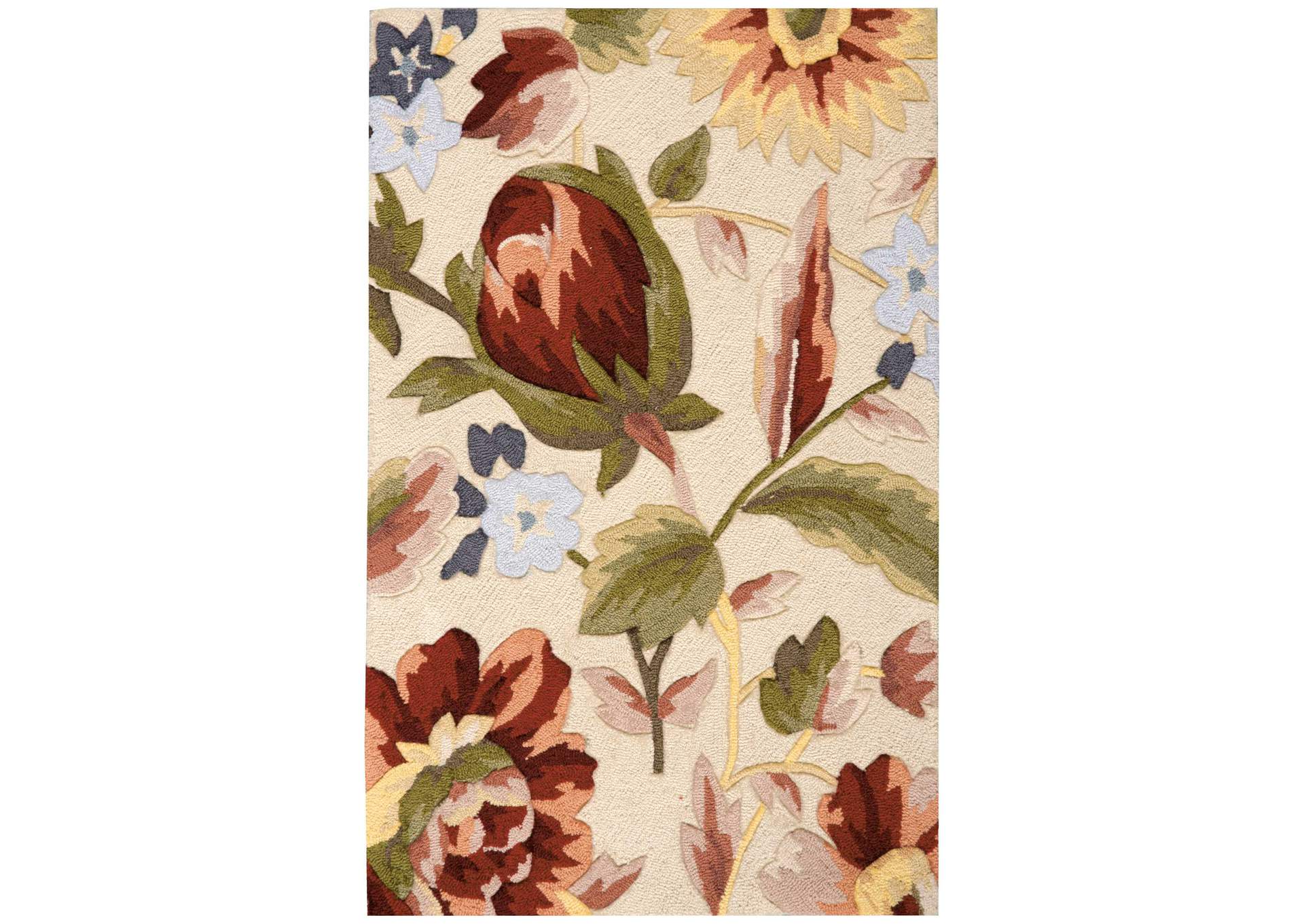 Nourison Fantasy FA23 White Multicolor 3'x5' Area Rug,Nourison