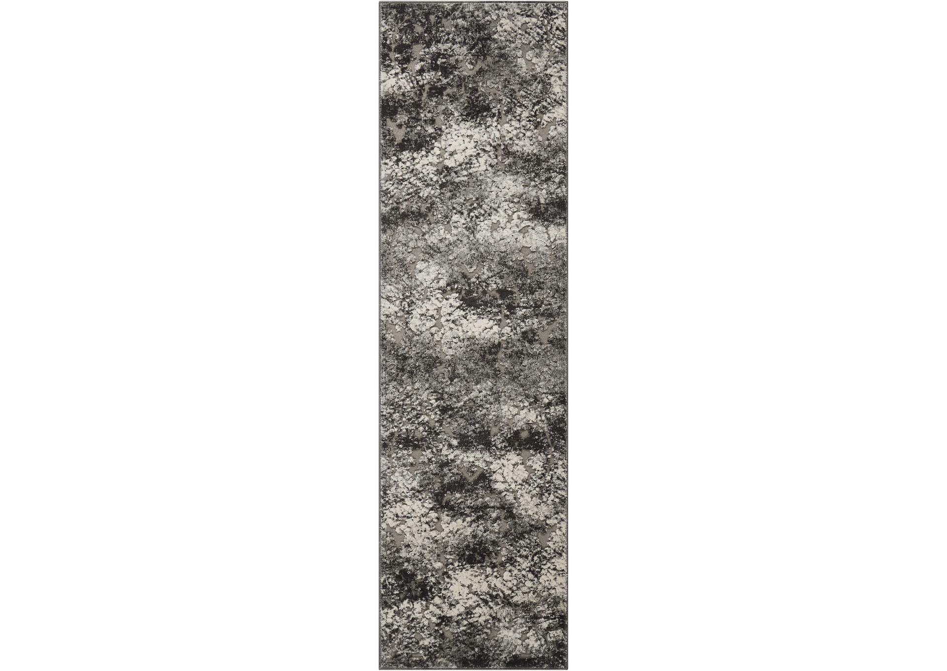 Michael Amini Gleam MA603 Beige 8' Runner Hallway Rug,Nourison