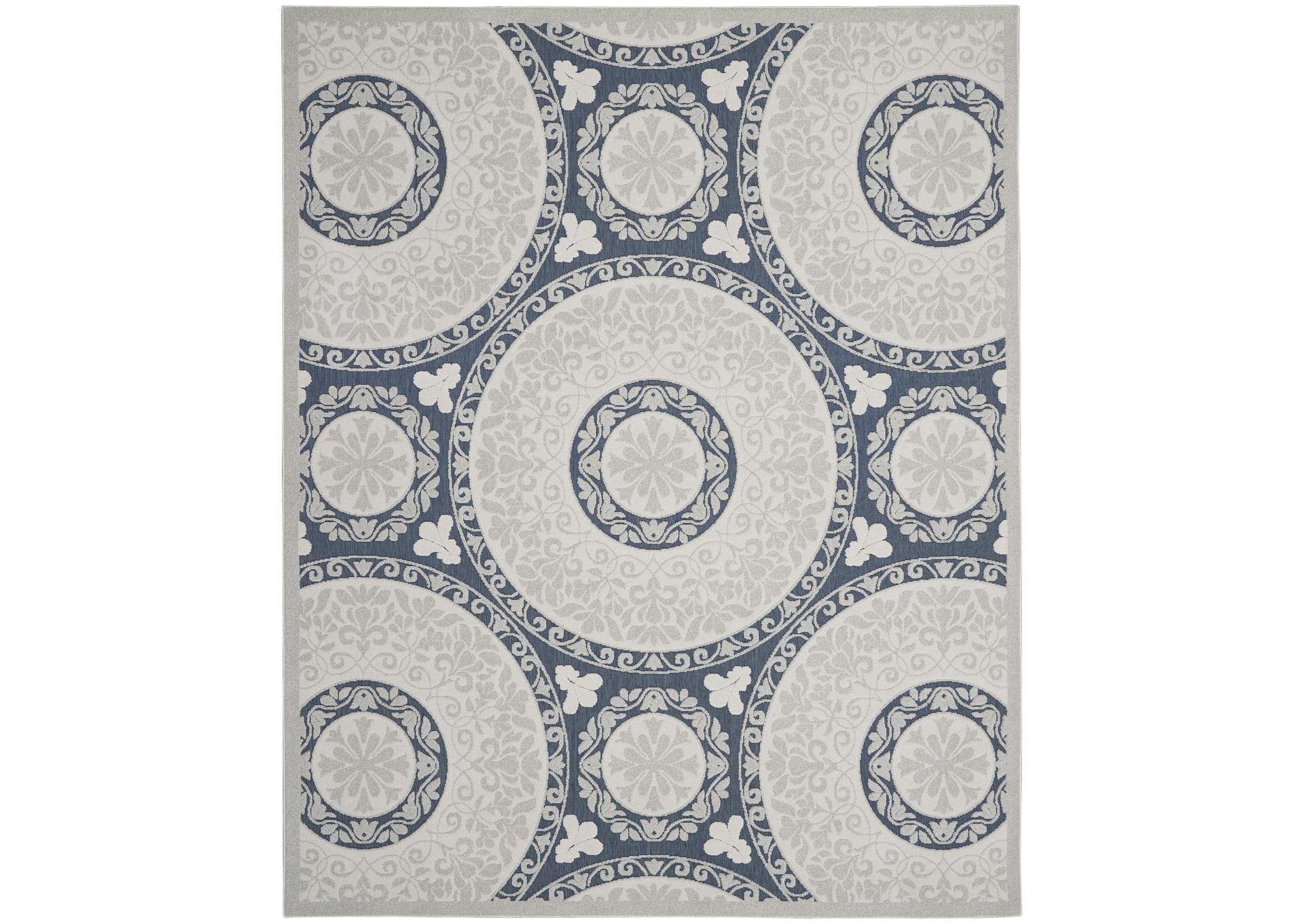 Nourison Key Largo 9'x12' Blue Area Rug,Nourison