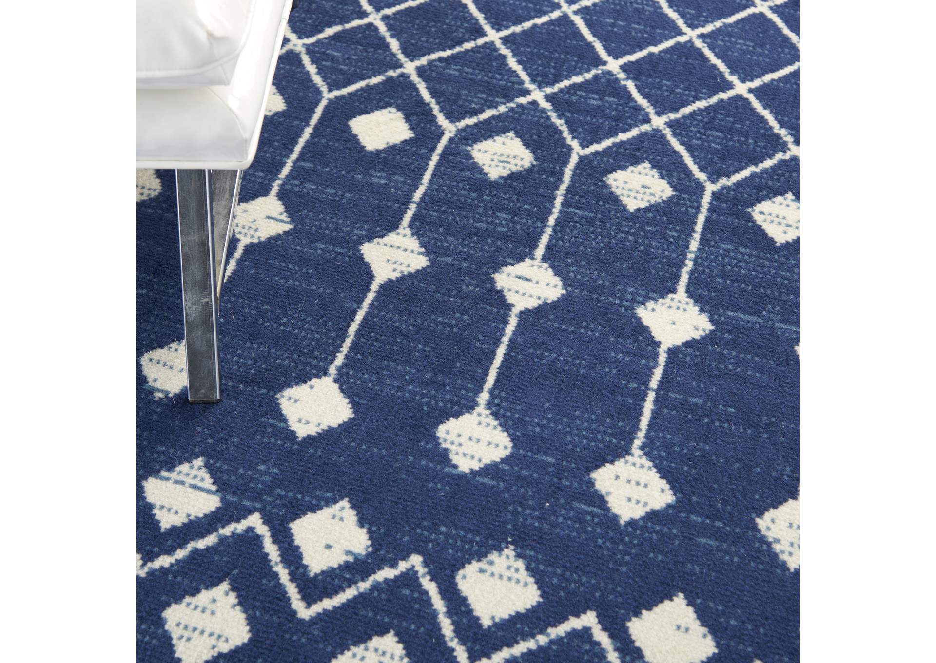 Nourison Grafix 4'x6' Navy Area Rug,Nourison