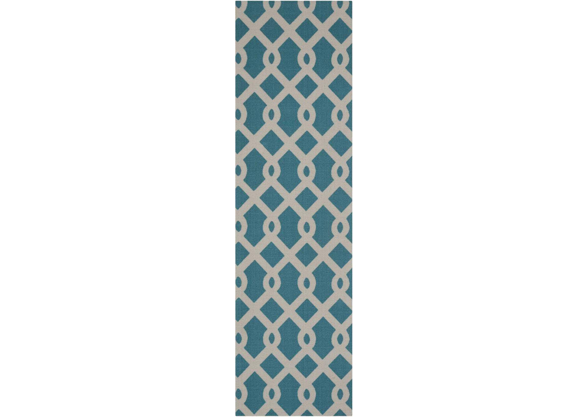 Waverly Sun N Shade SND20 Blue 8' Runner Hallway Rug,Nourison