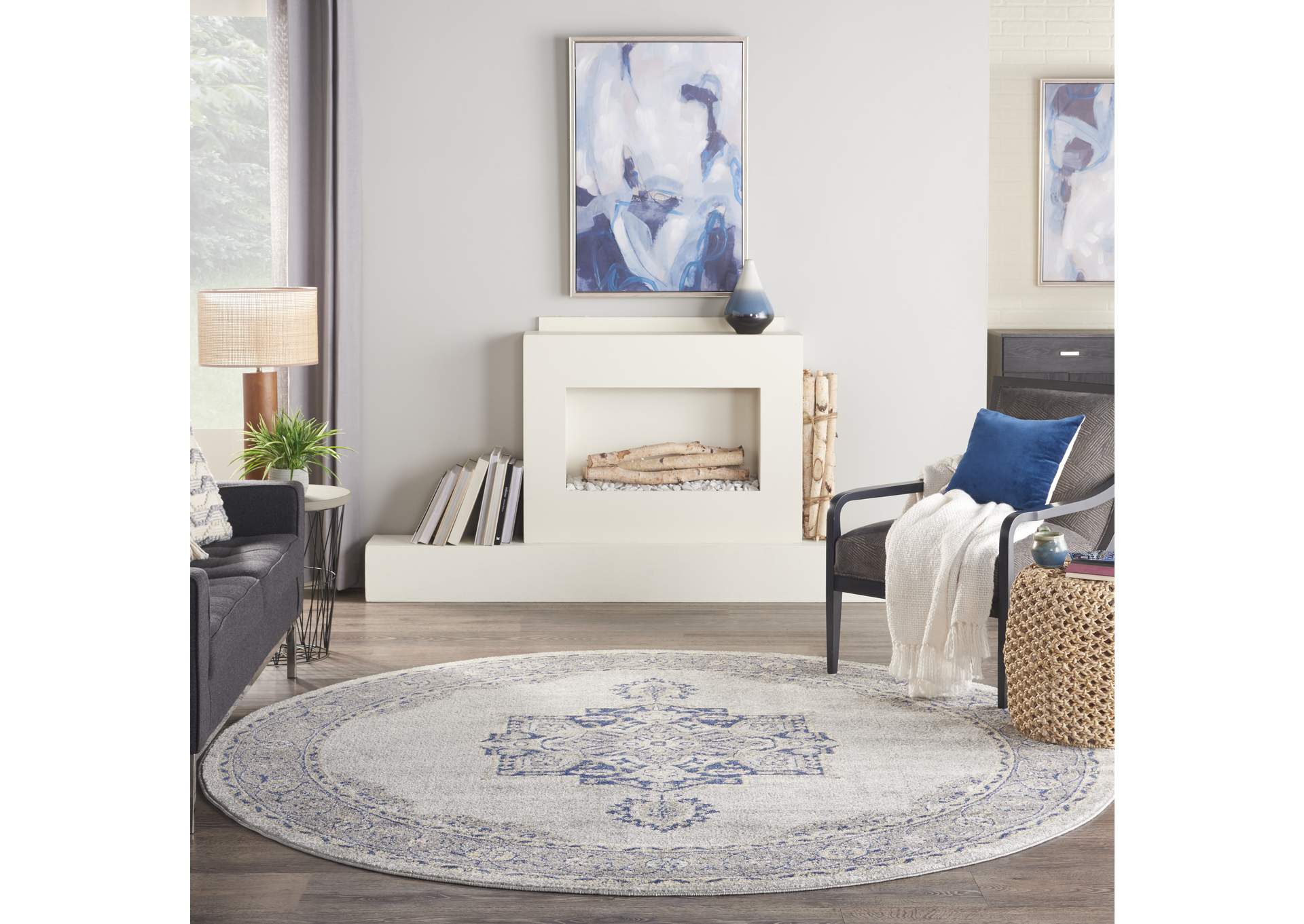 Nourison Tranquil 8' Round Area Rug,Nourison