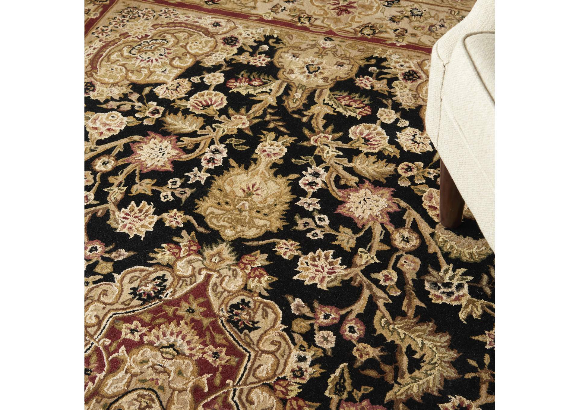 Nourison 2000 2028 Black 4'x6' Area Rug,Nourison