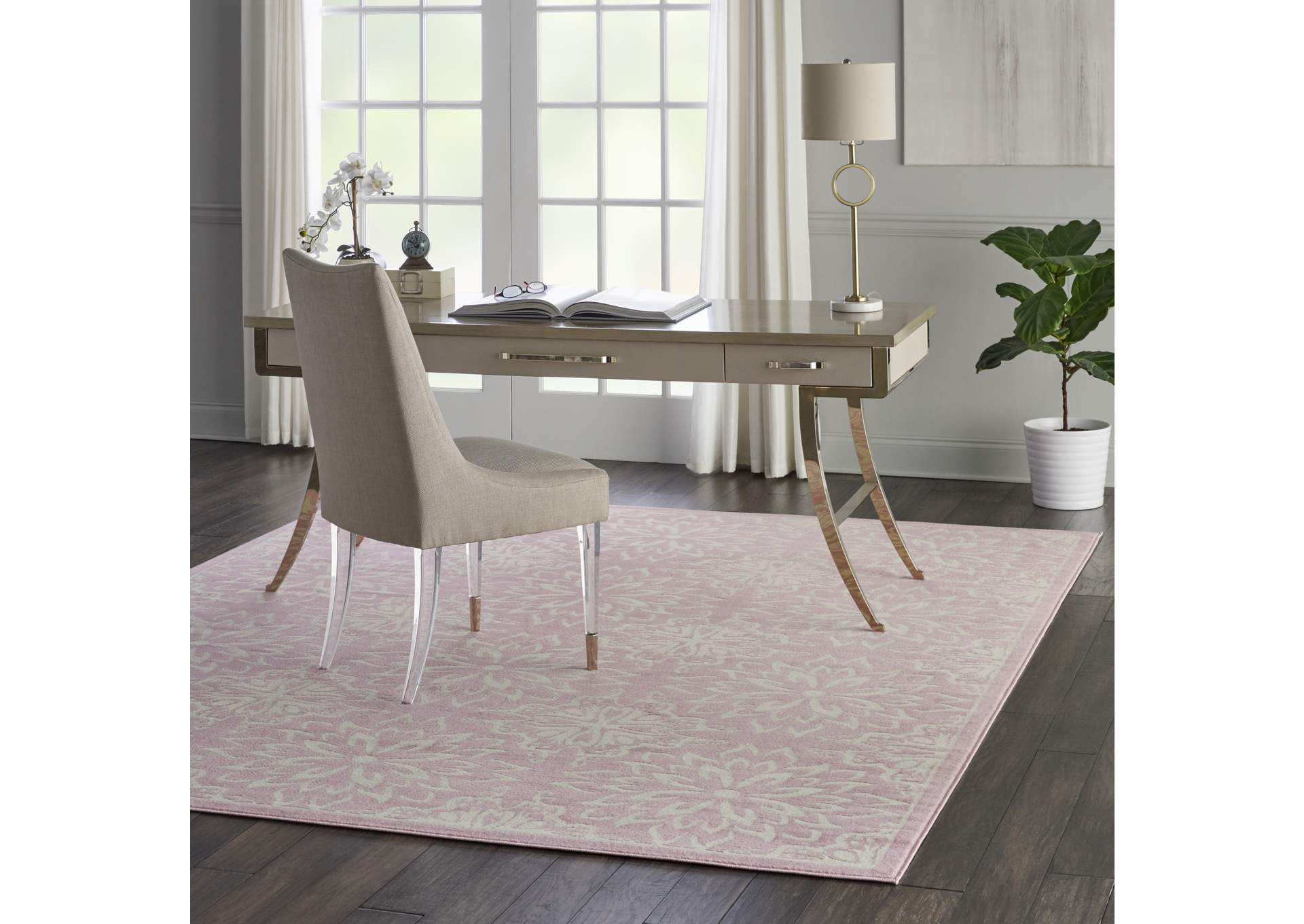 Nourison Jubilant 7'x10' Pink Area Rug,Nourison