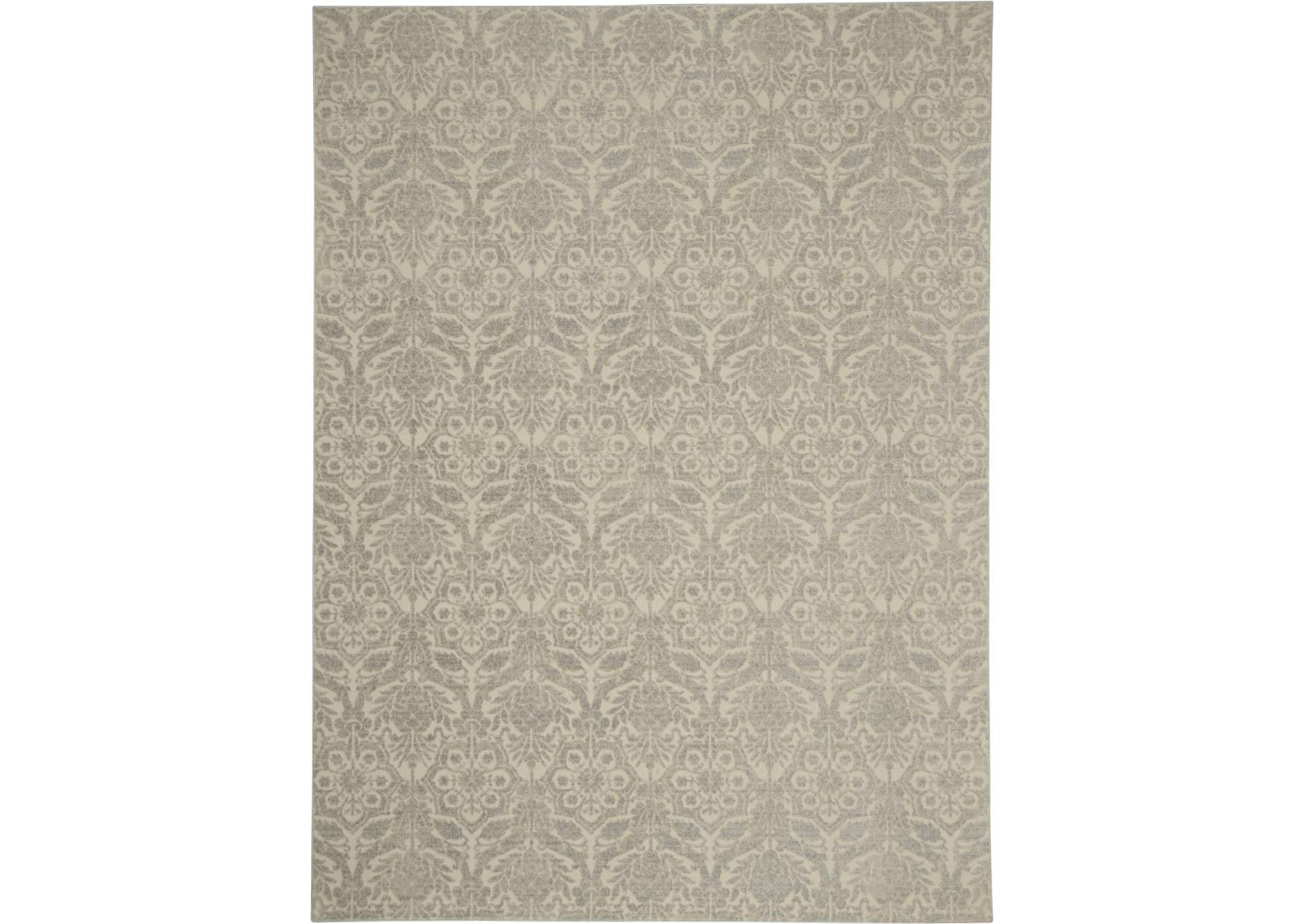 kathy ireland Home Sahara KI390 Silver and Ivory 8'x11' Large Rug,Nourison