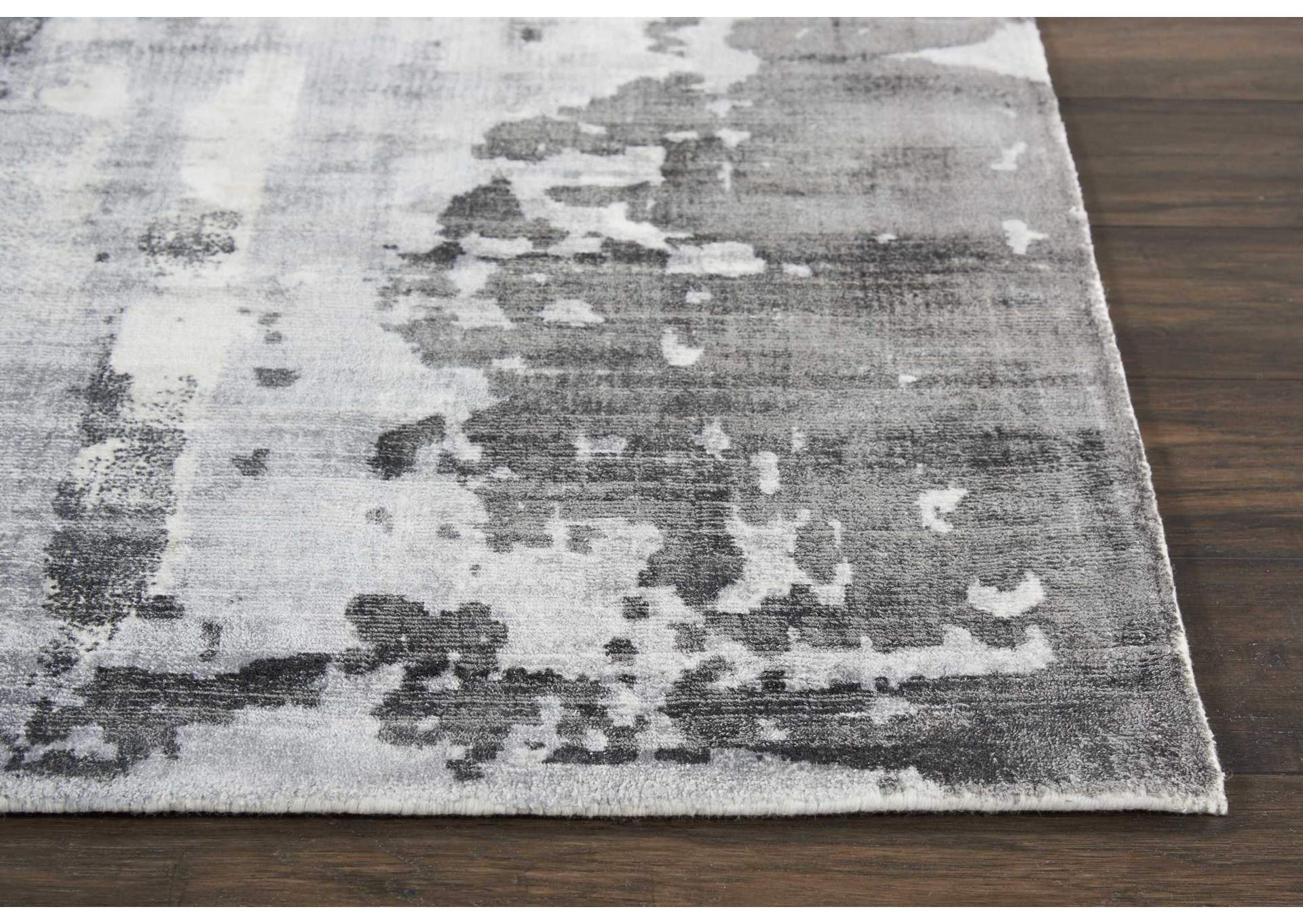 kathy ireland Home Safari Dreams KI373 Grey 8' Runner Hallway Rug,Nourison