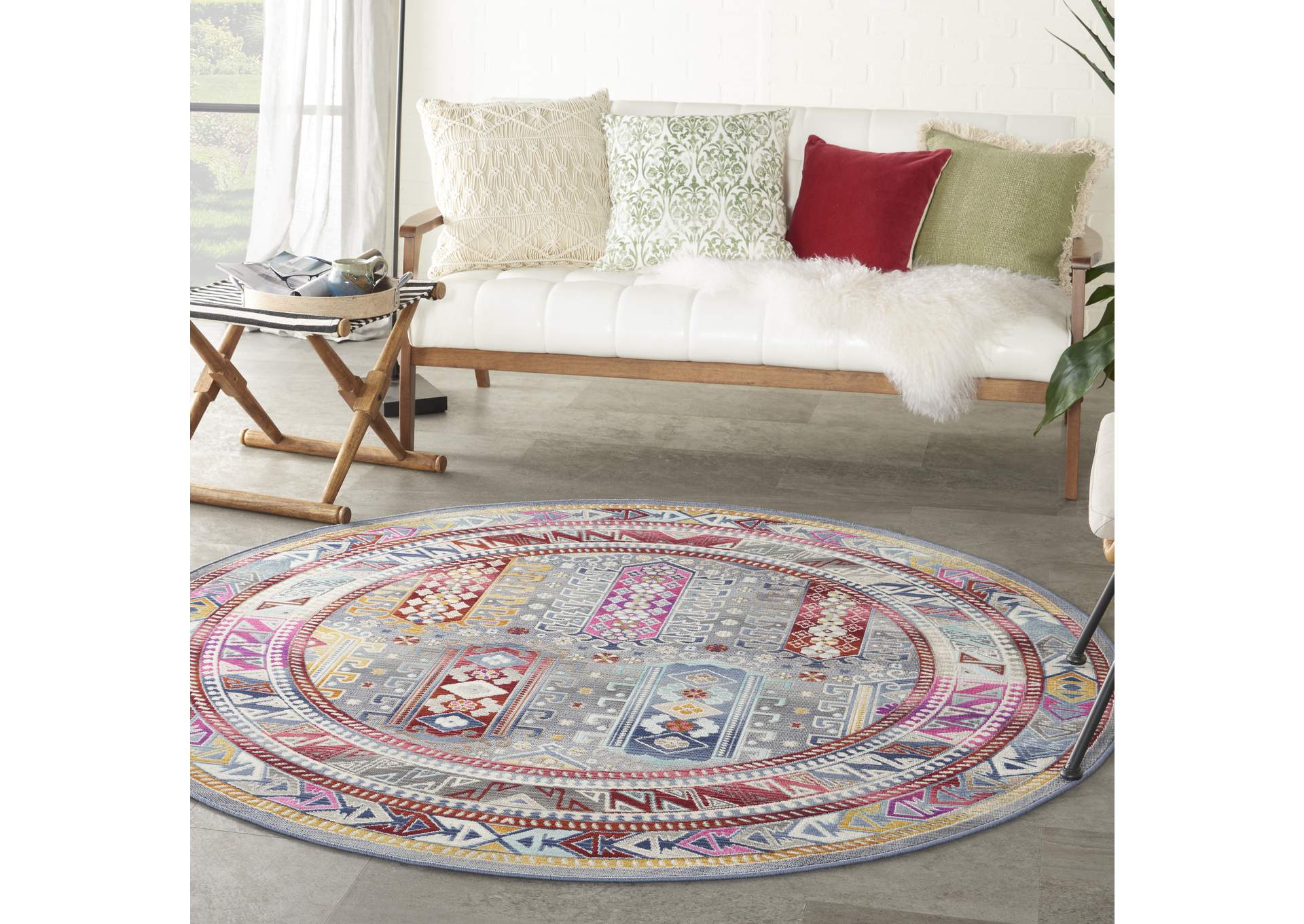 Nourison Vintage Kashan 6' Round Area Rug,Nourison