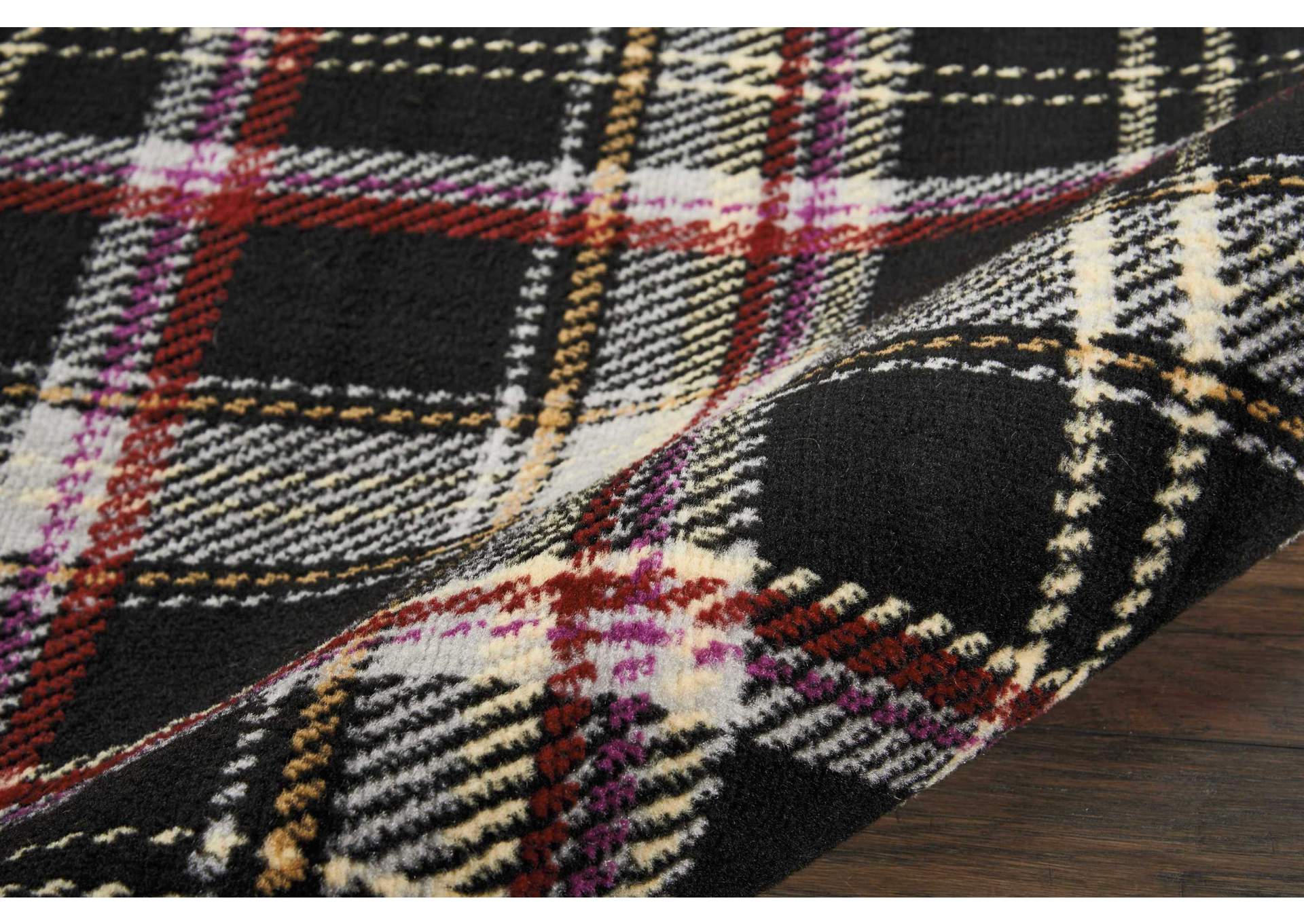 Nourison Grafix GRF03 Black and Red 8'x10' Large Rug,Nourison