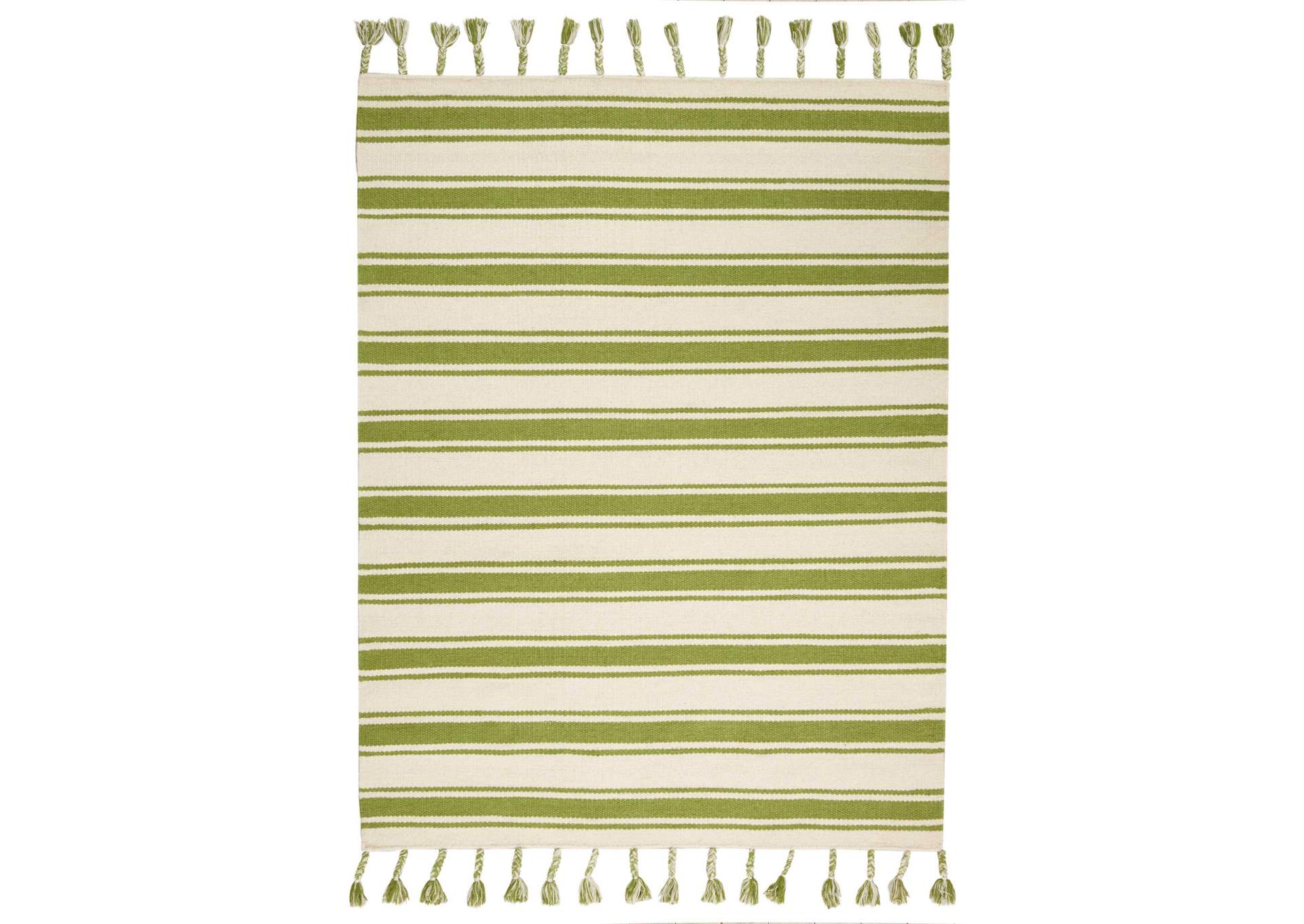 Nourison Rio Vista DST01 White and Green 5'x8' Area Rug,Nourison