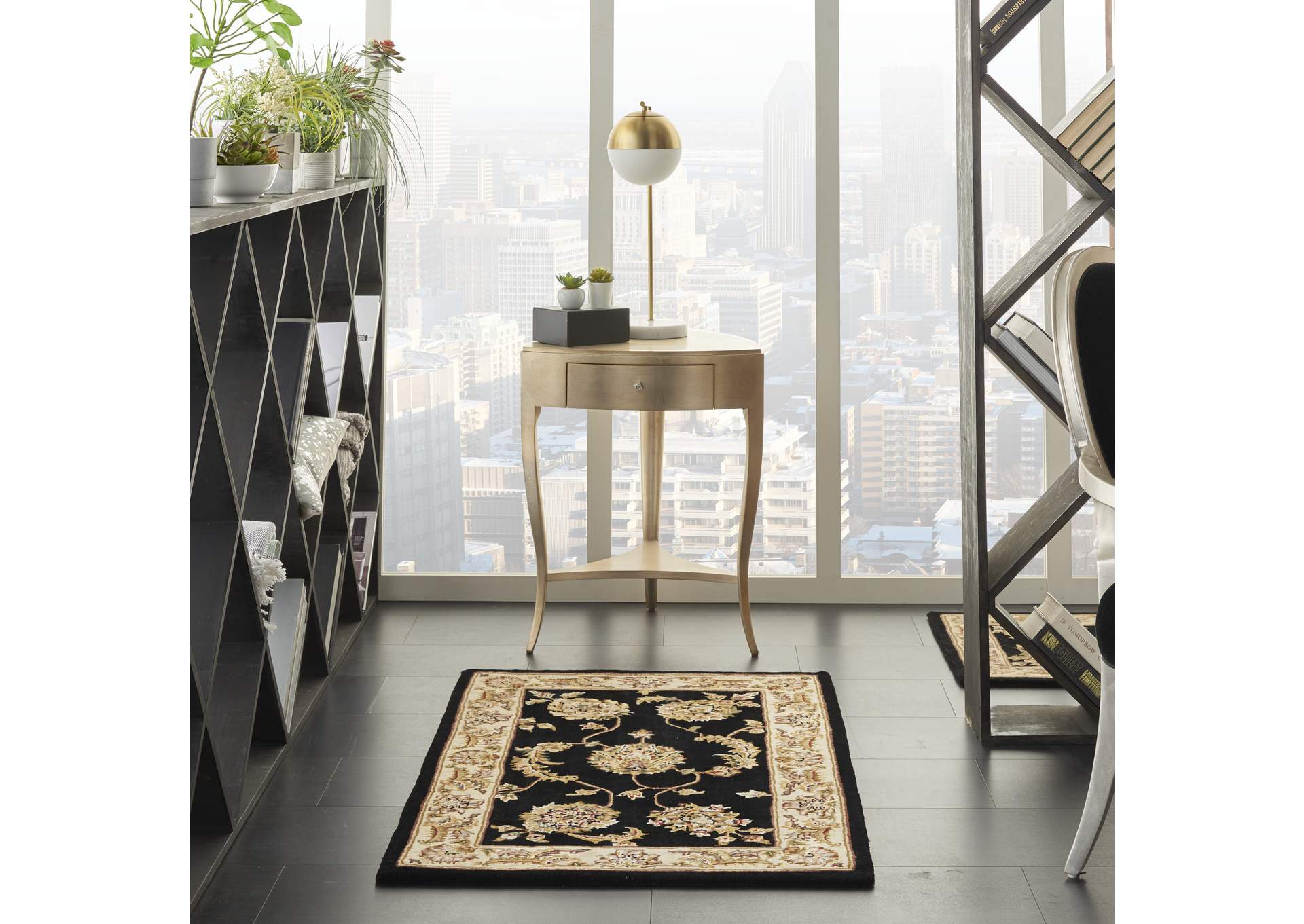 Nourison 2000 3' x 4' Accent Size Black Area Rug,Nourison