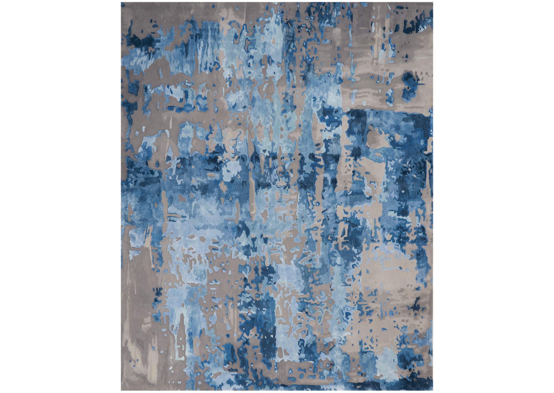 Nourison Prismatic 8'x10' Blue Grey Area Rug,Nourison
