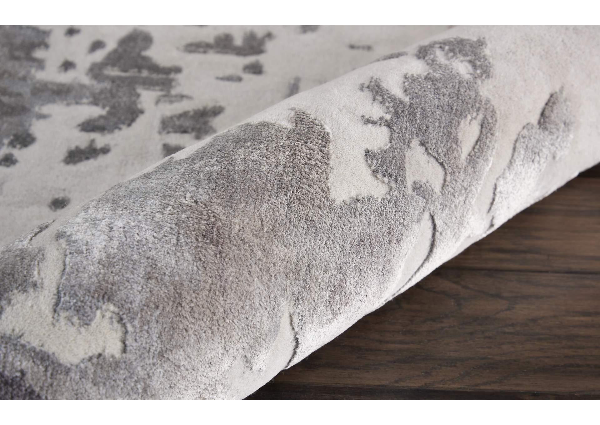 Nourison Prismatic 6'x8' Silver Grey Abstract Area Rug,Nourison