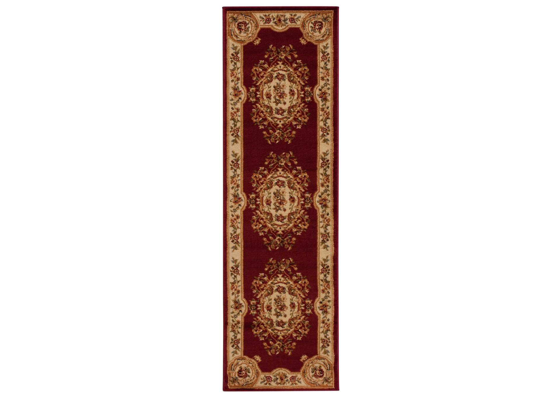 Nourison Paramount PAR37 Red 7' Runner Hallway Rug,Nourison