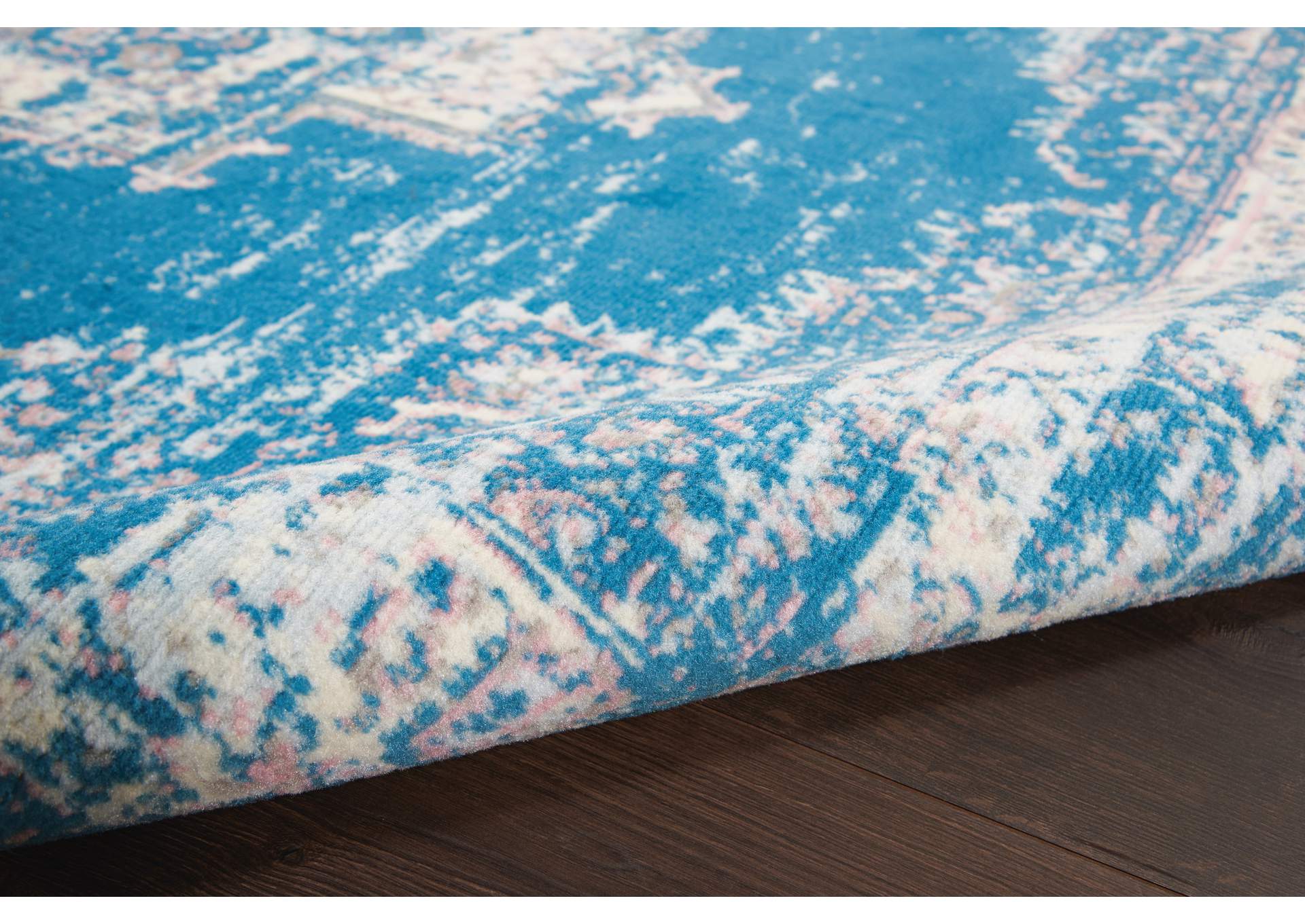 Nourison Grafix GRF14 Blue 5'x7' Persian Area Rug,Nourison
