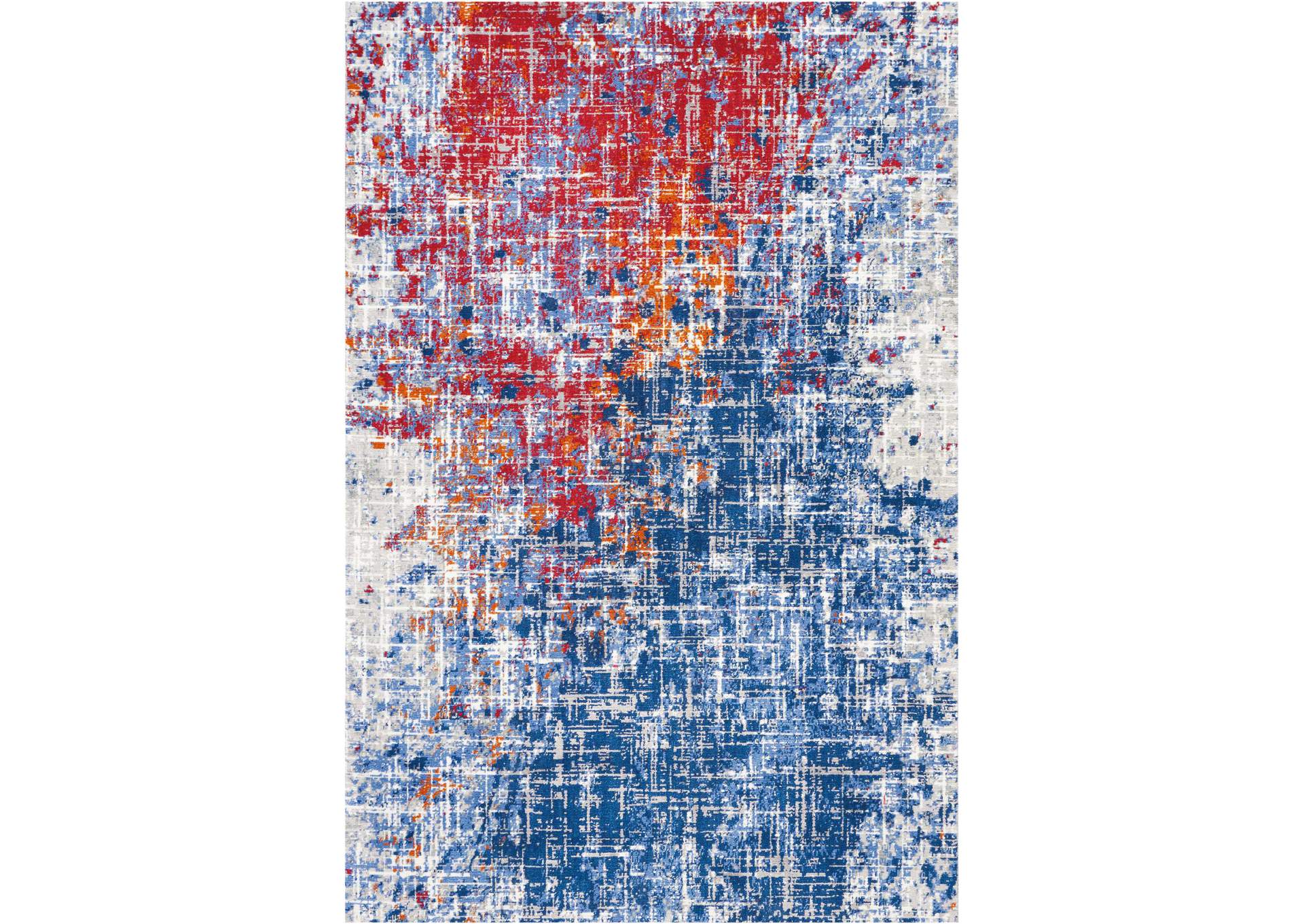 Nourison Twilight TWI25 Red and Blue 6'x8' Area Rug,Nourison
