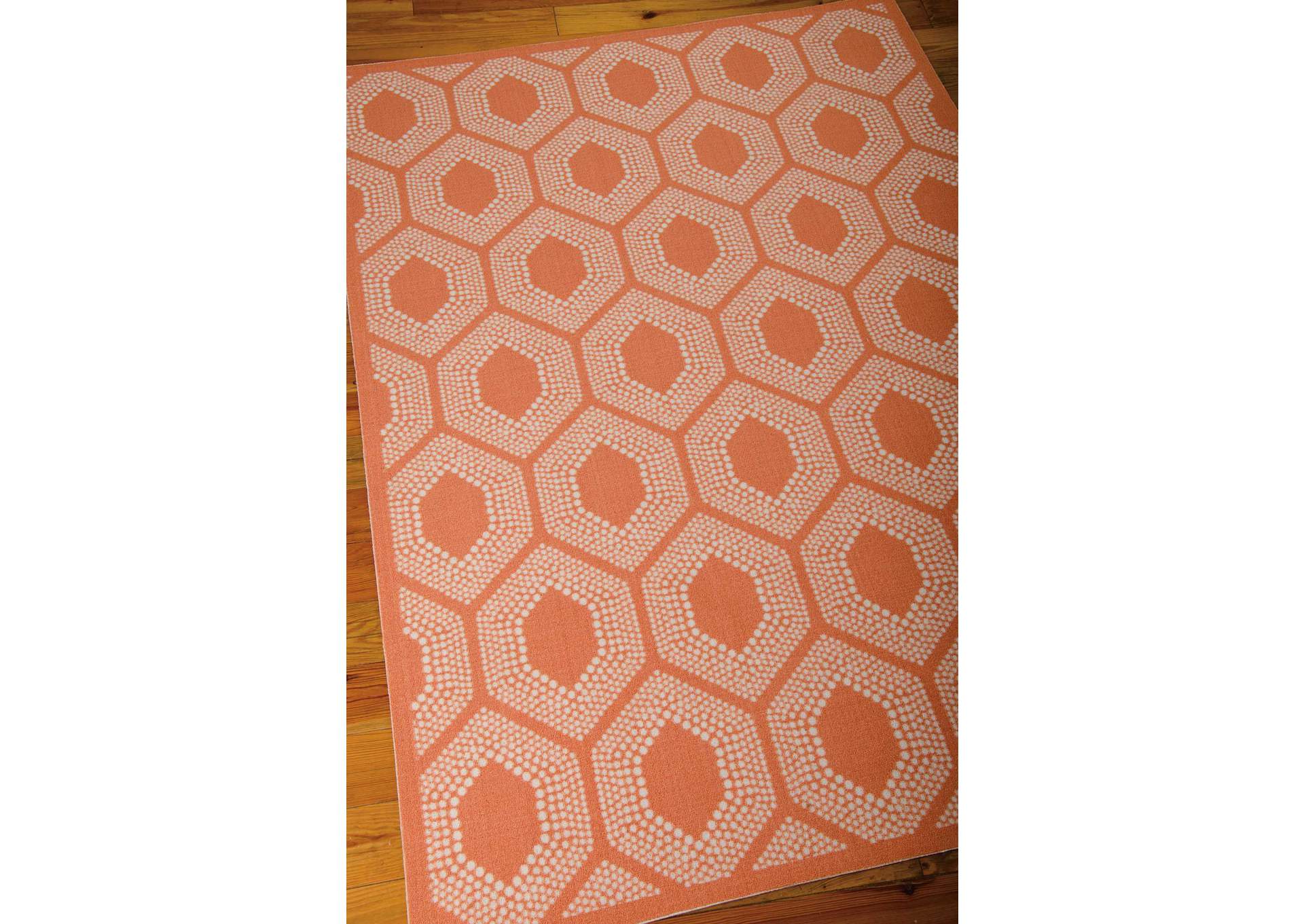 Waverly Sun N Shade SND26 Orange 5'x8' Area Rug,Nourison