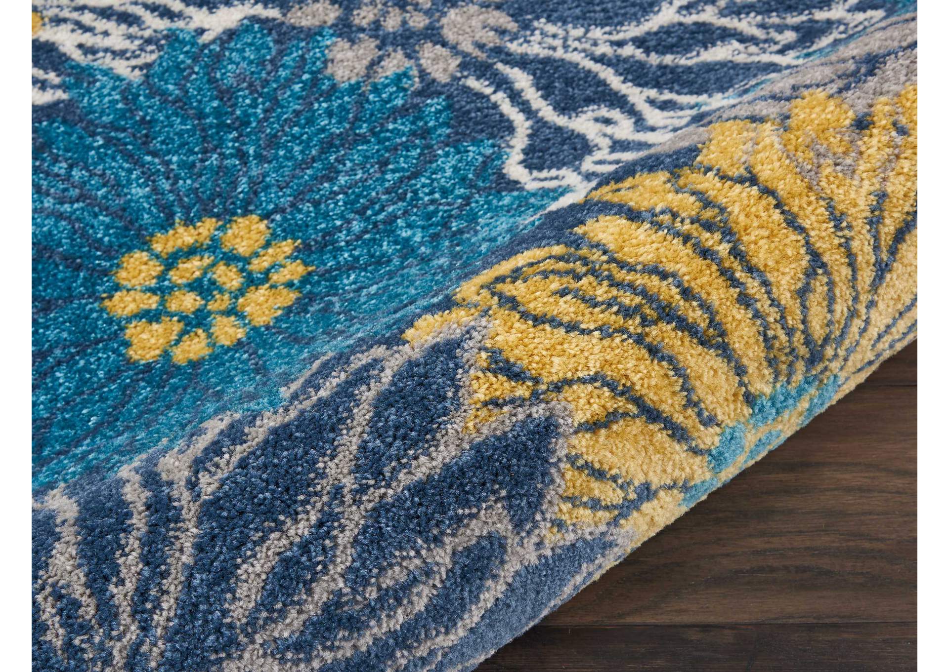Nourison Passion 2' x 3' Blue Floral Area Rug,Nourison