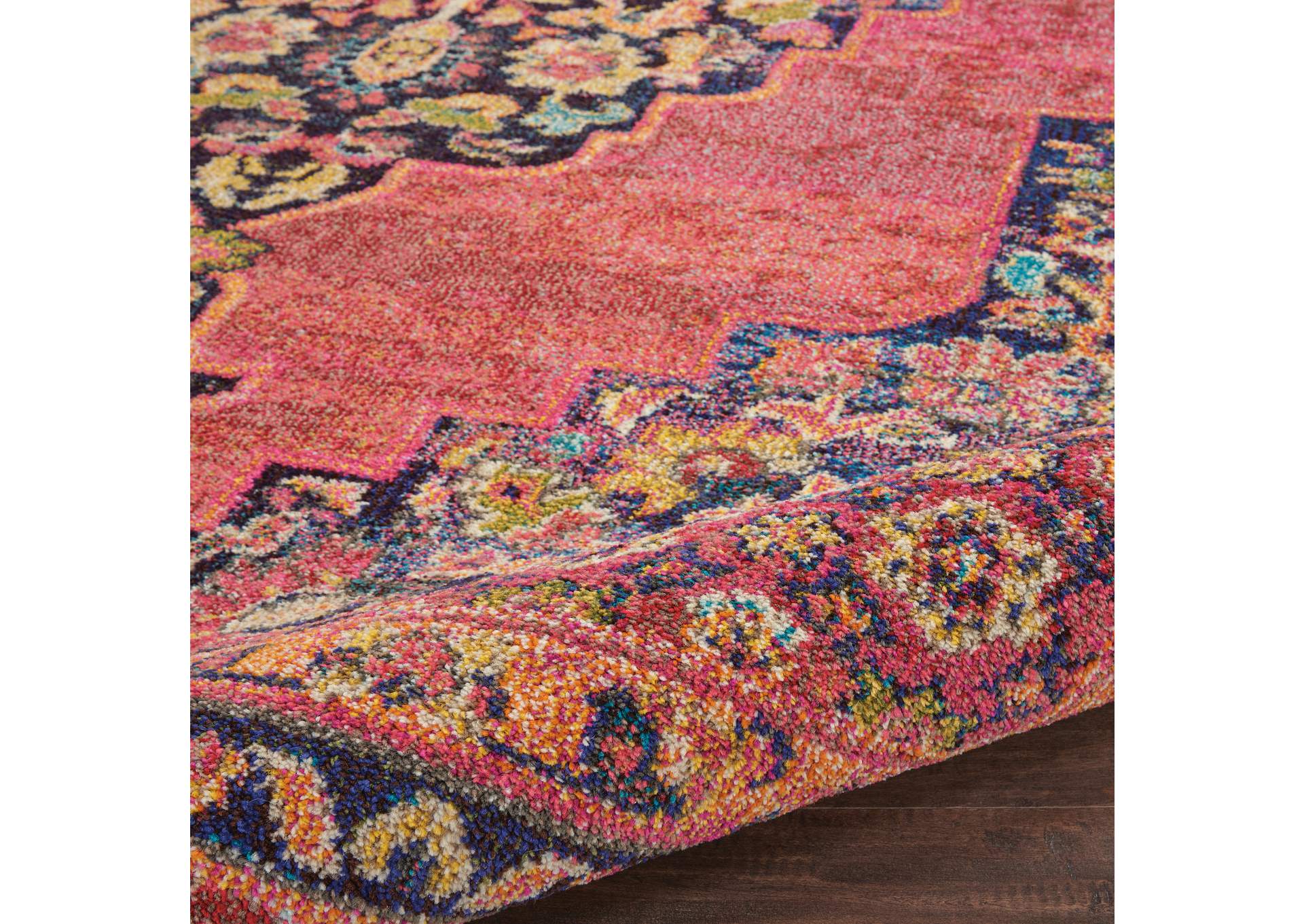 Nourison Passionate PST01 Pink Multicolor 7'x10' Large Rug,Nourison