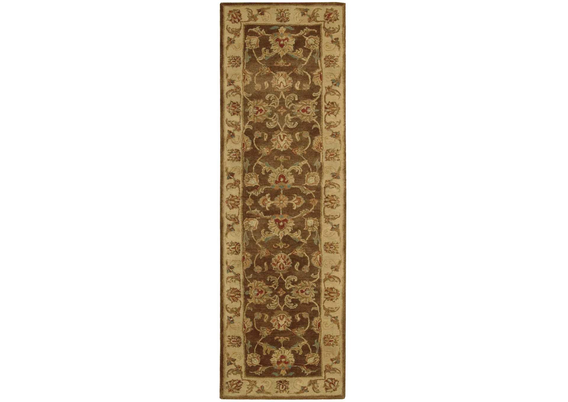 Nourison Jaipur JA23 Brown Multicolor 8' Runner Hallway Rug,Nourison